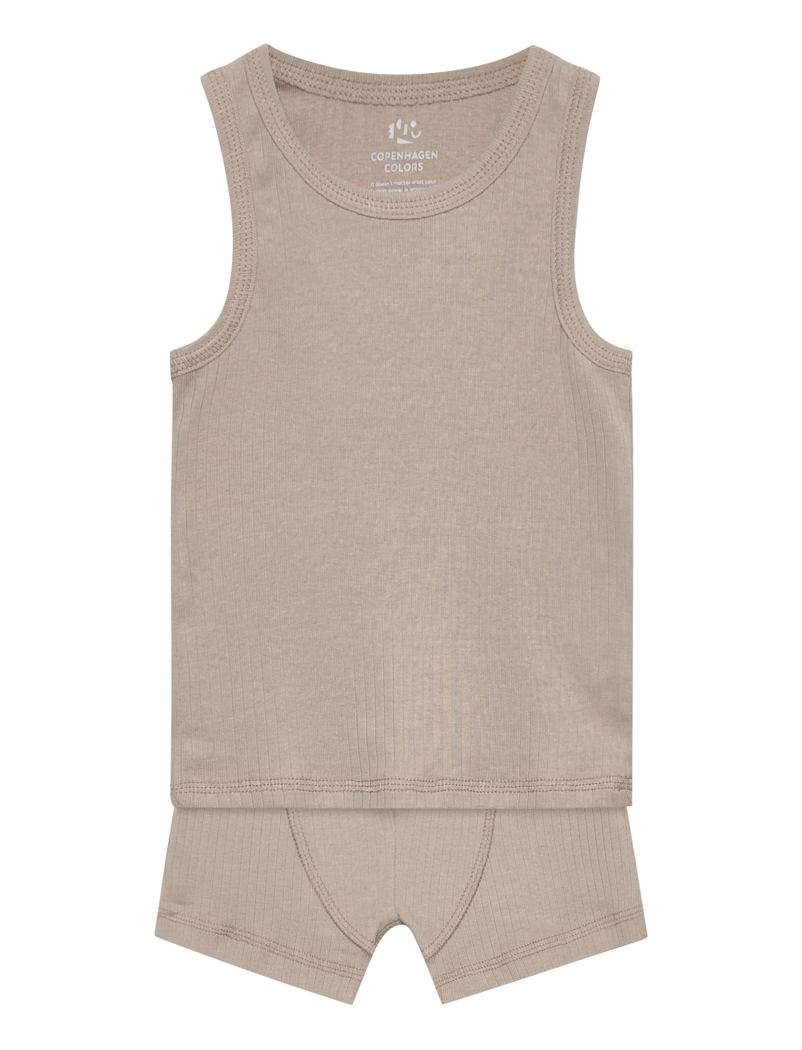 Copenhagen Colors - RIB JERSEY 2PACK TANK-TOP & BOXERSHORTS - aluspesukomplektid - navy/ lt. grey comb. core - 5