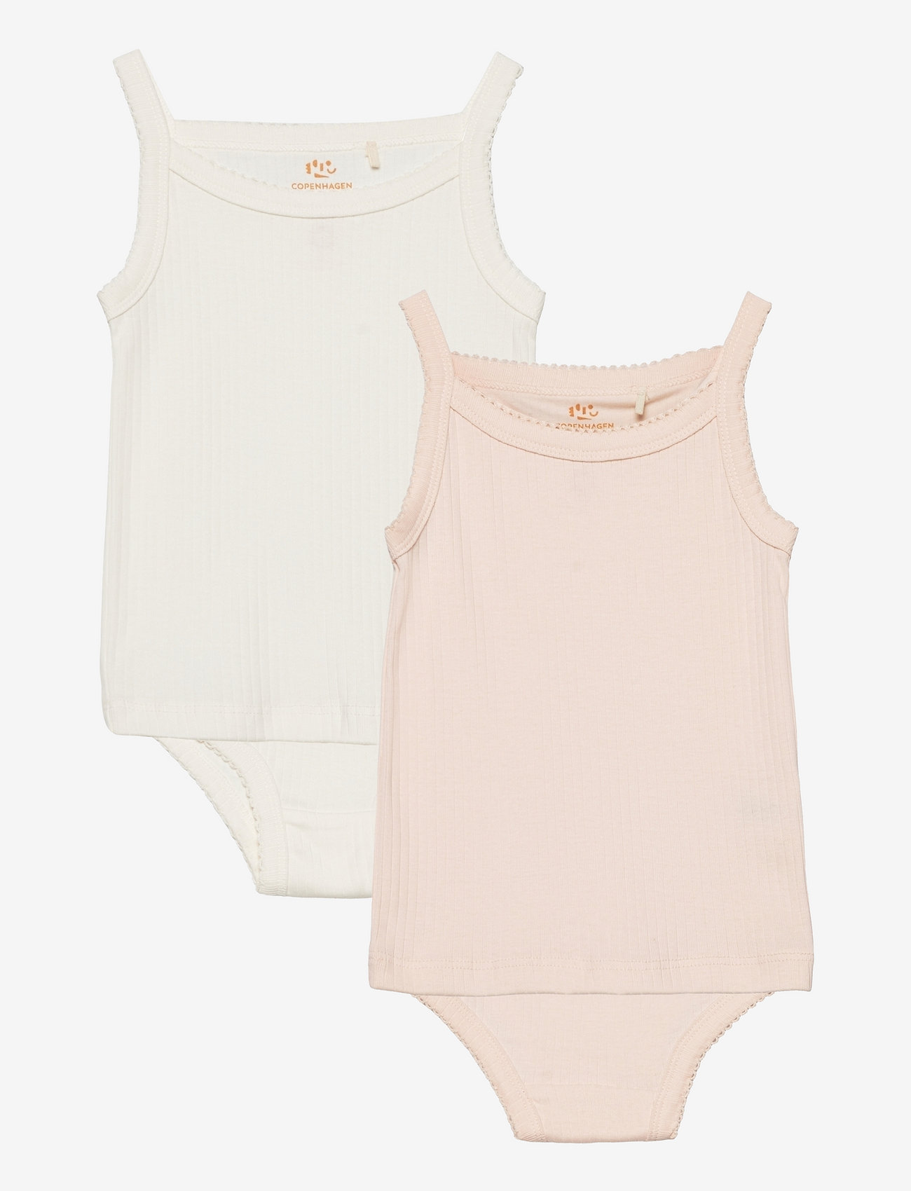 Copenhagen Colors - RIB JERSEY 2PACK STRAPTOP AND UNDERPANTS - underwear sets - soft pink/ cream comb. core - 1