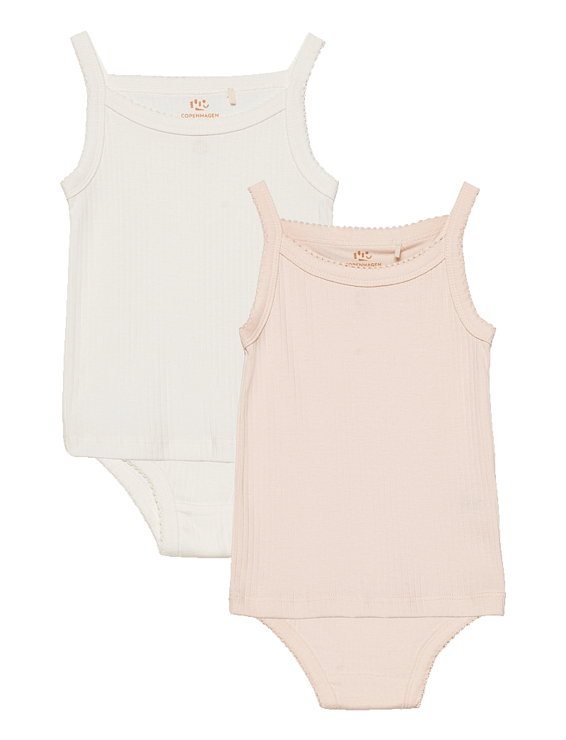 Copenhagen Colors - RIB JERSEY 2PACK STRAPTOP AND UNDERPANTS - underwear sets - soft pink/ cream comb. core - 1