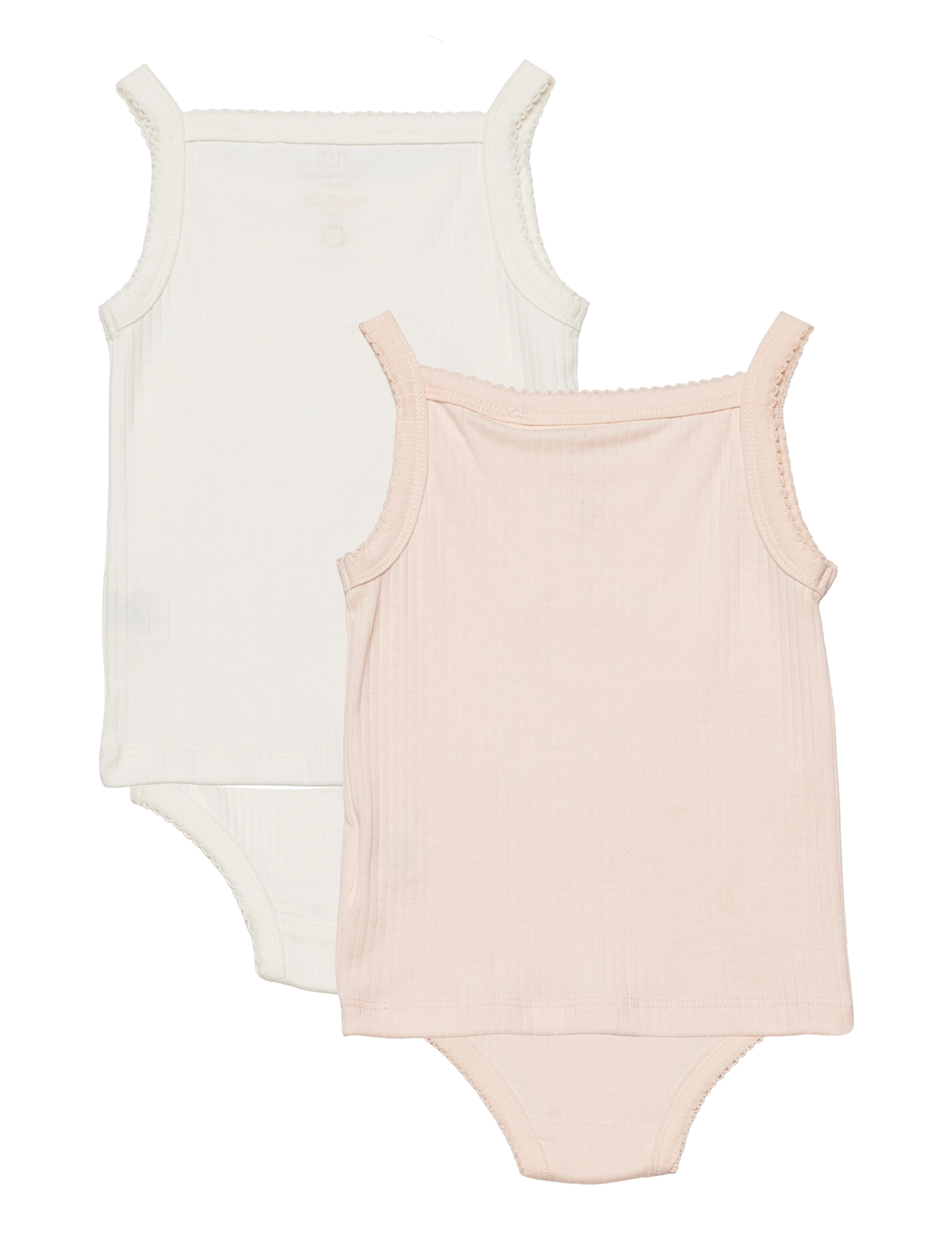 Copenhagen Colors - RIB JERSEY 2PACK STRAPTOP AND UNDERPANTS - alusasusetit - soft pink/ cream comb. core - 2