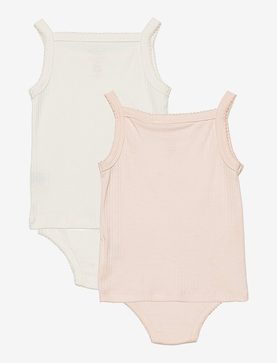 Copenhagen Colors - RIB JERSEY 2PACK STRAPTOP & UNDERPANTS - alusasusetit - soft pink/ cream comb. core - 3