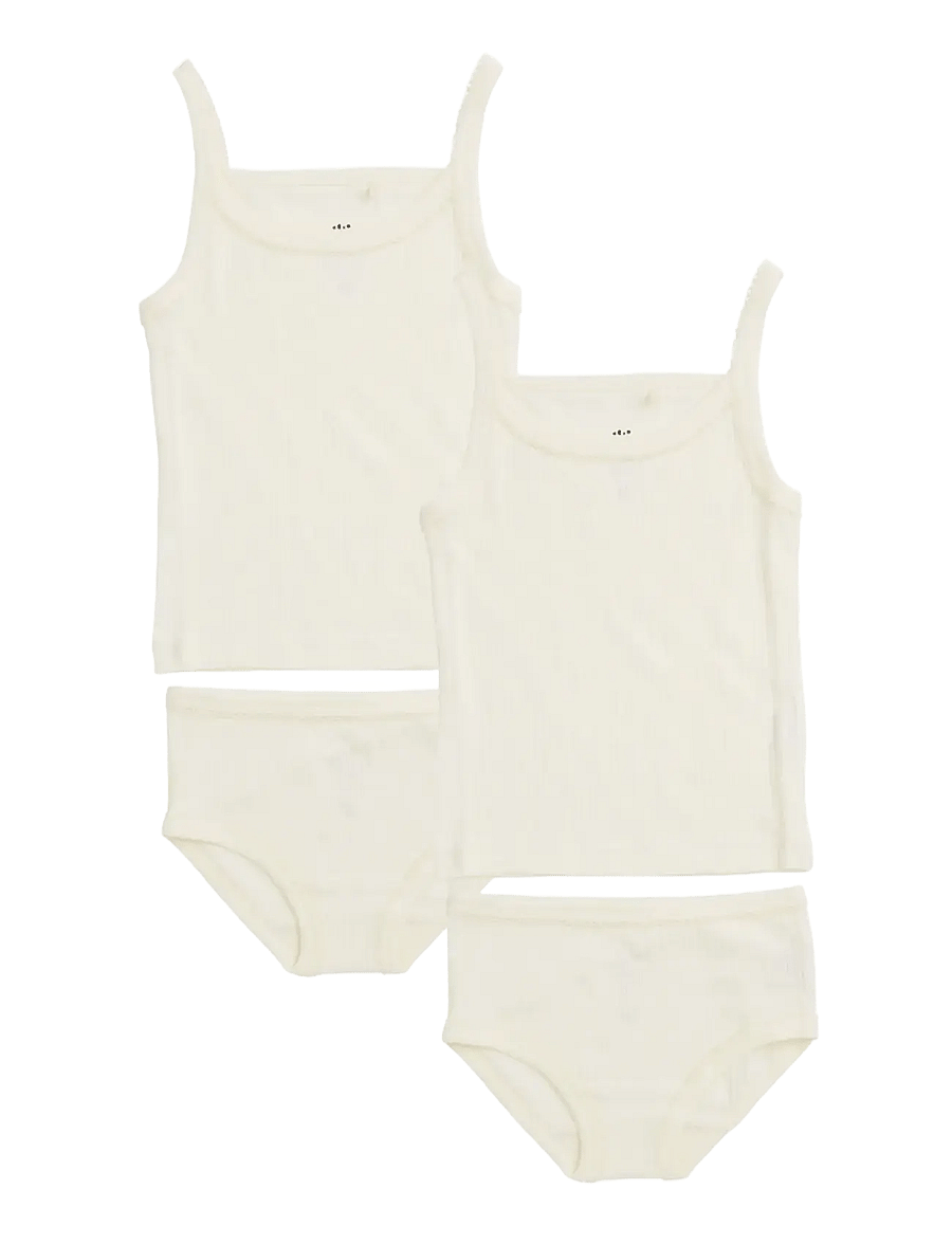 Copenhagen Colors - RIB JERSEY 2PACK STRAPTOP AND UNDERPANTS - sets - cream - 0