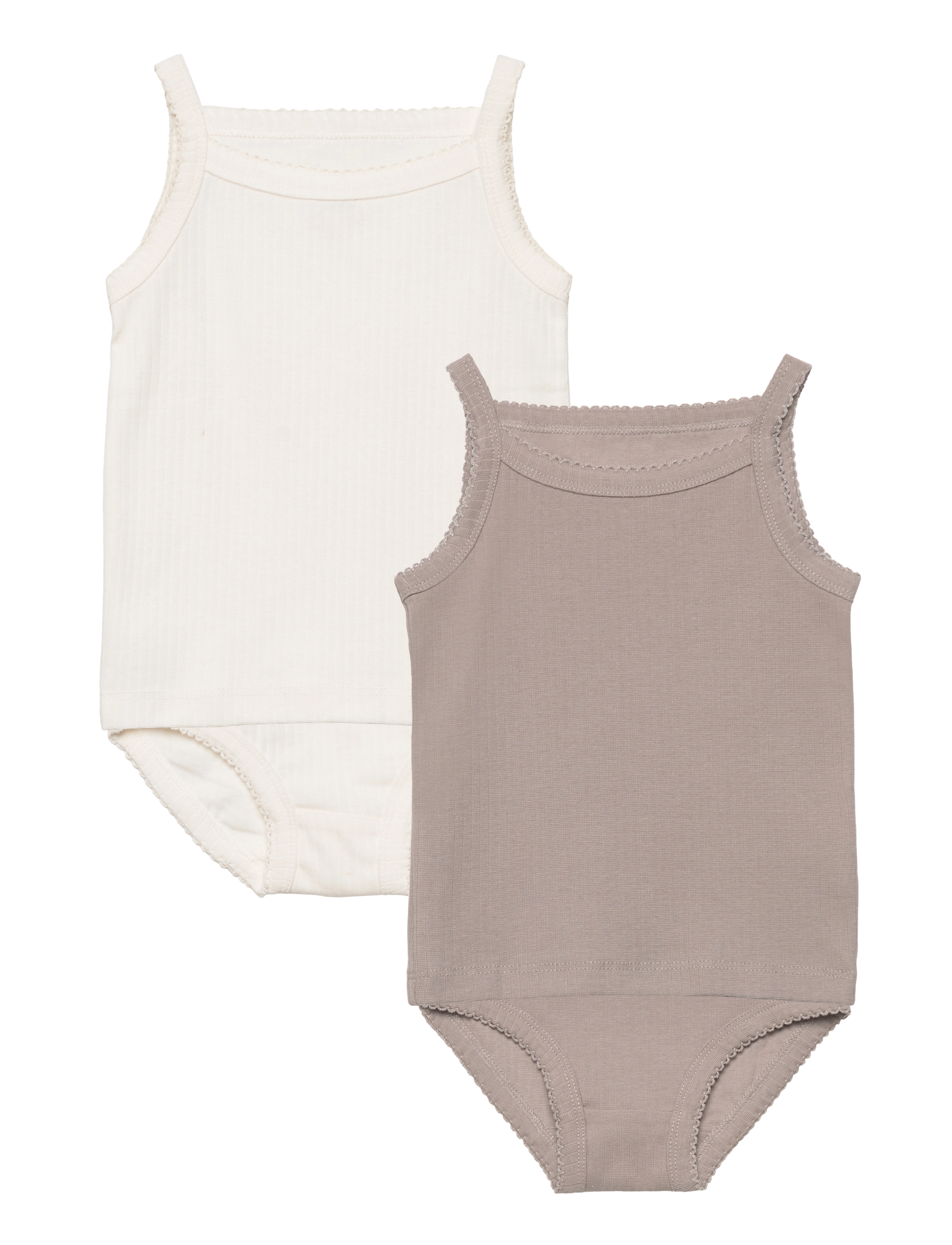 Copenhagen Colors RIB JERSEY 2PACK STRAPTOP AND UNDERPANTS - Last chance - CREAM/ GREY COMB. / multi