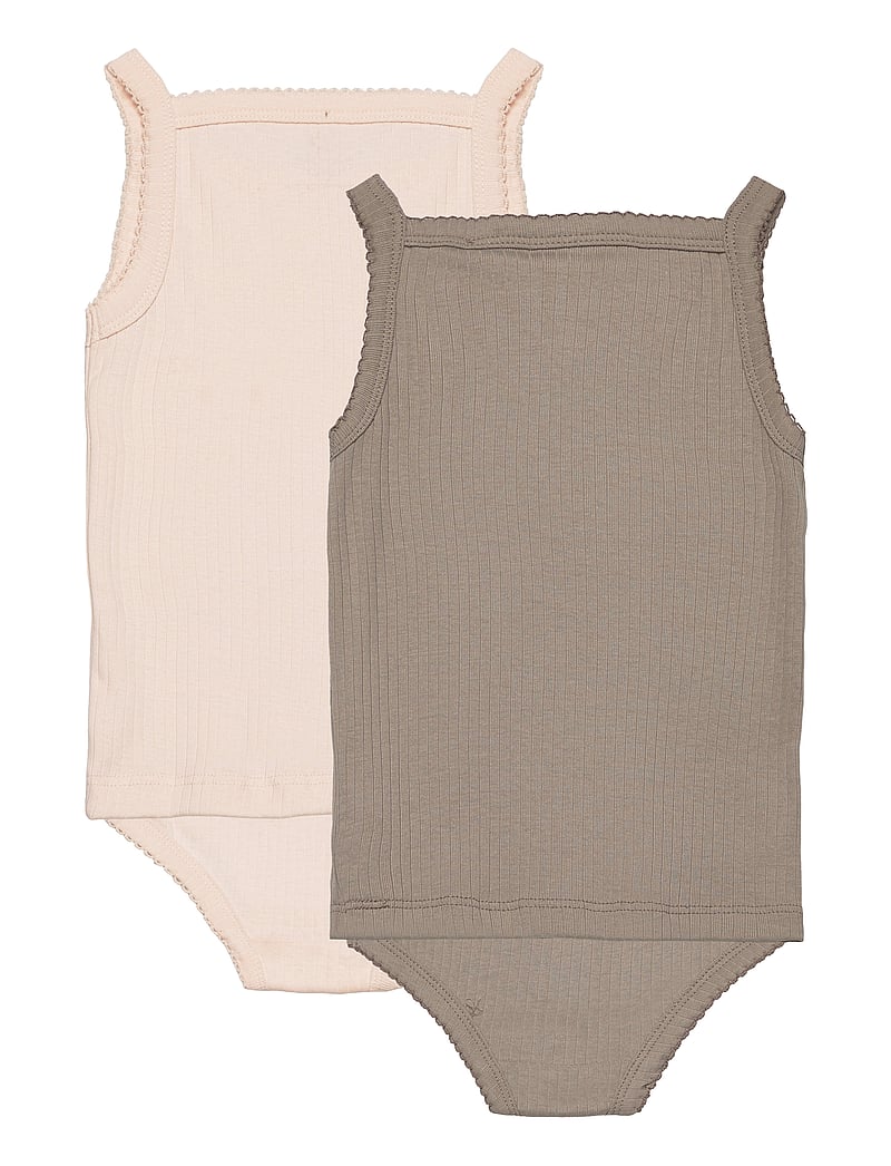 Copenhagen Colors - RIB JERSEY 2PACK STRAPTOP AND UNDERPANTS - undertøjssæt - grey/ soft pink comb. core - 2