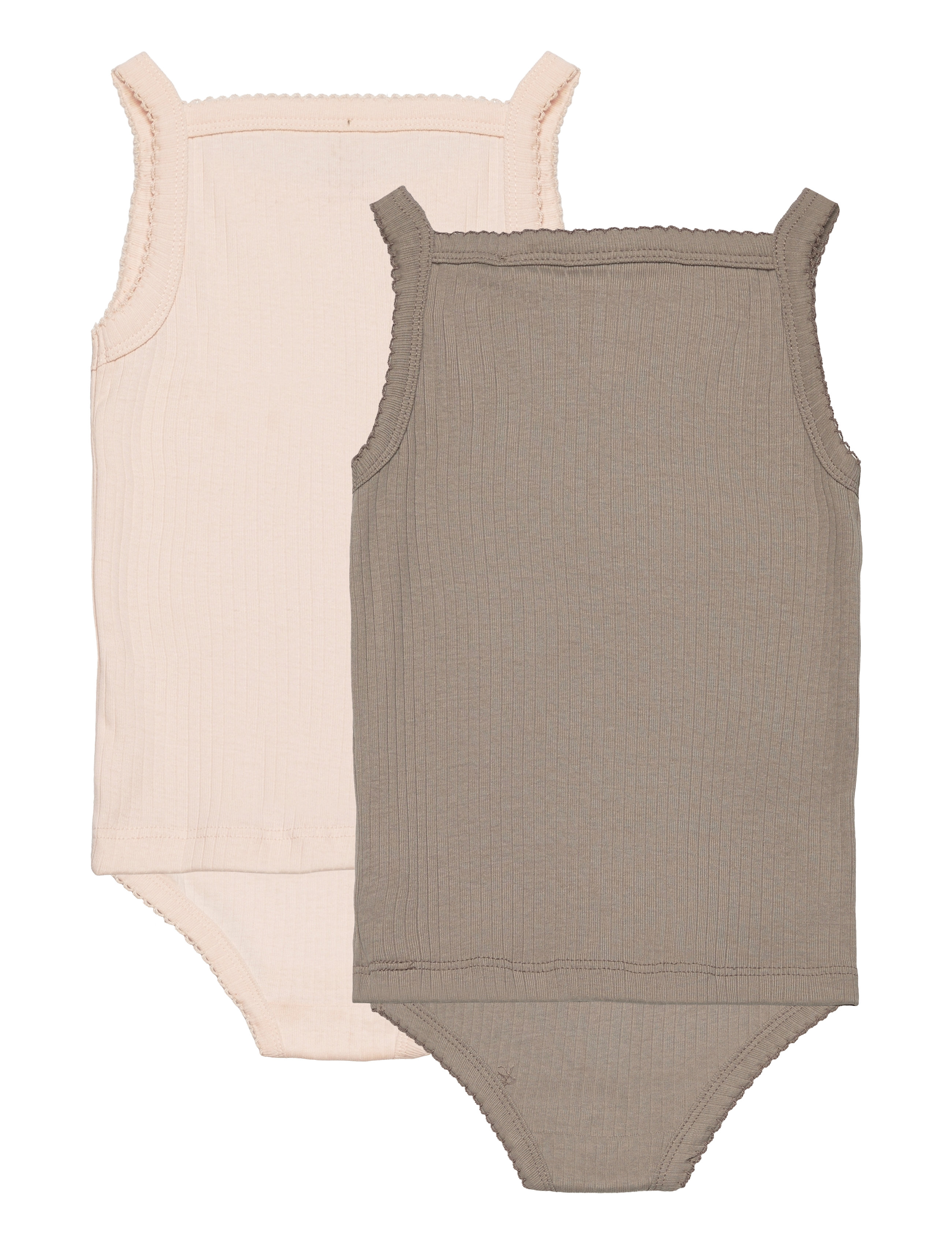 Copenhagen Colors - RIB JERSEY 2PACK STRAPTOP AND UNDERPANTS - sets - grey/ soft pink comb. core - 2