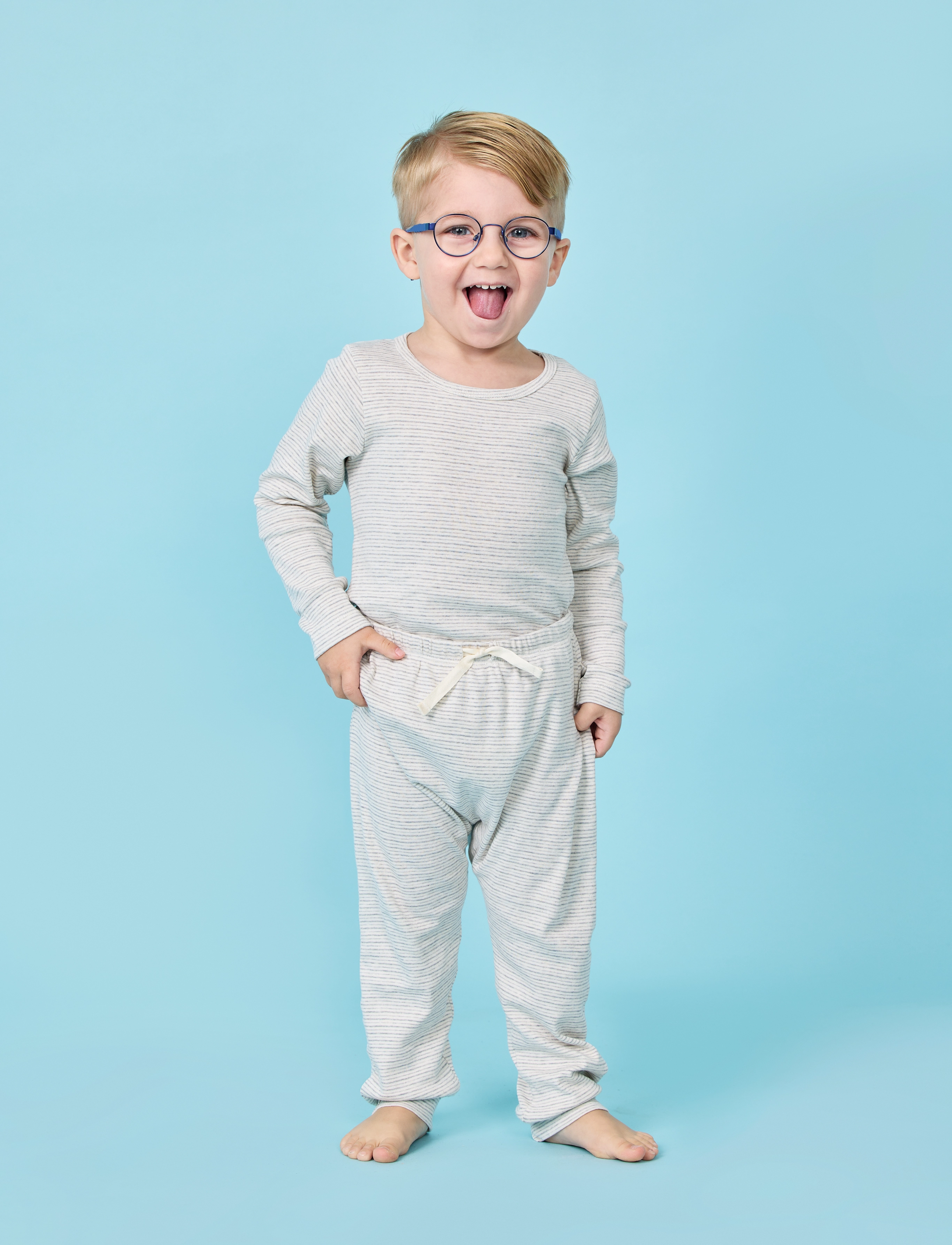 Copenhagen Colors - STRIPED LONG JOHNS SET INCL. BOX - grey stripe - 1