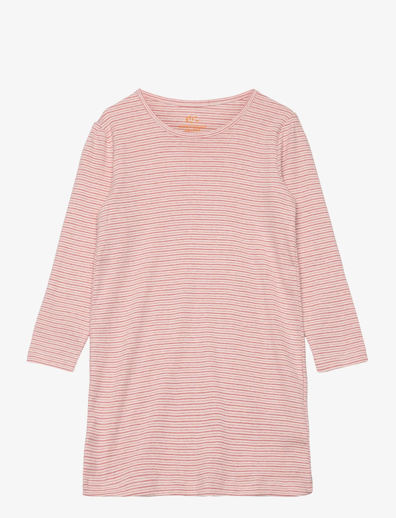 Copenhagen Colors - STRIPED LS. NIGHTGOWN - lowest prices - old rose stripe - 0
