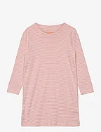 STRIPED LS. NIGHTGOWN - OLD ROSE STRIPE