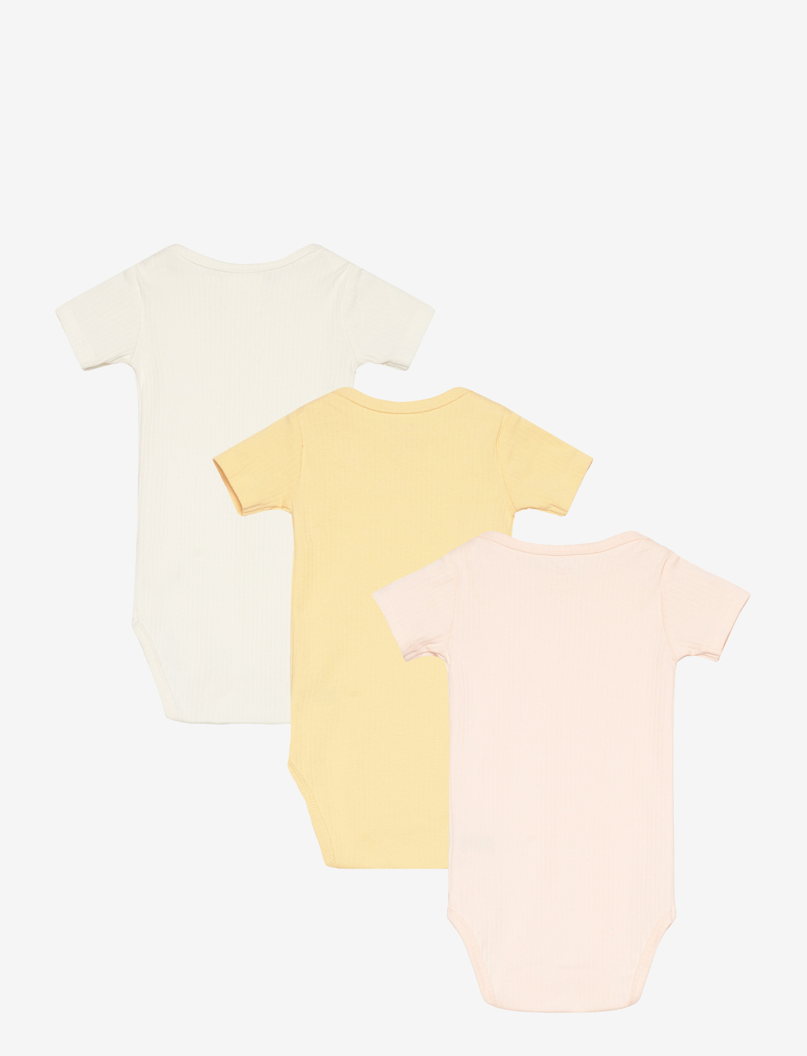 Copenhagen Colors - 3 PACK RIB JERSEY SHORT SLEEVE BODY - pale yellow/ cream/ soft pink comb - 1