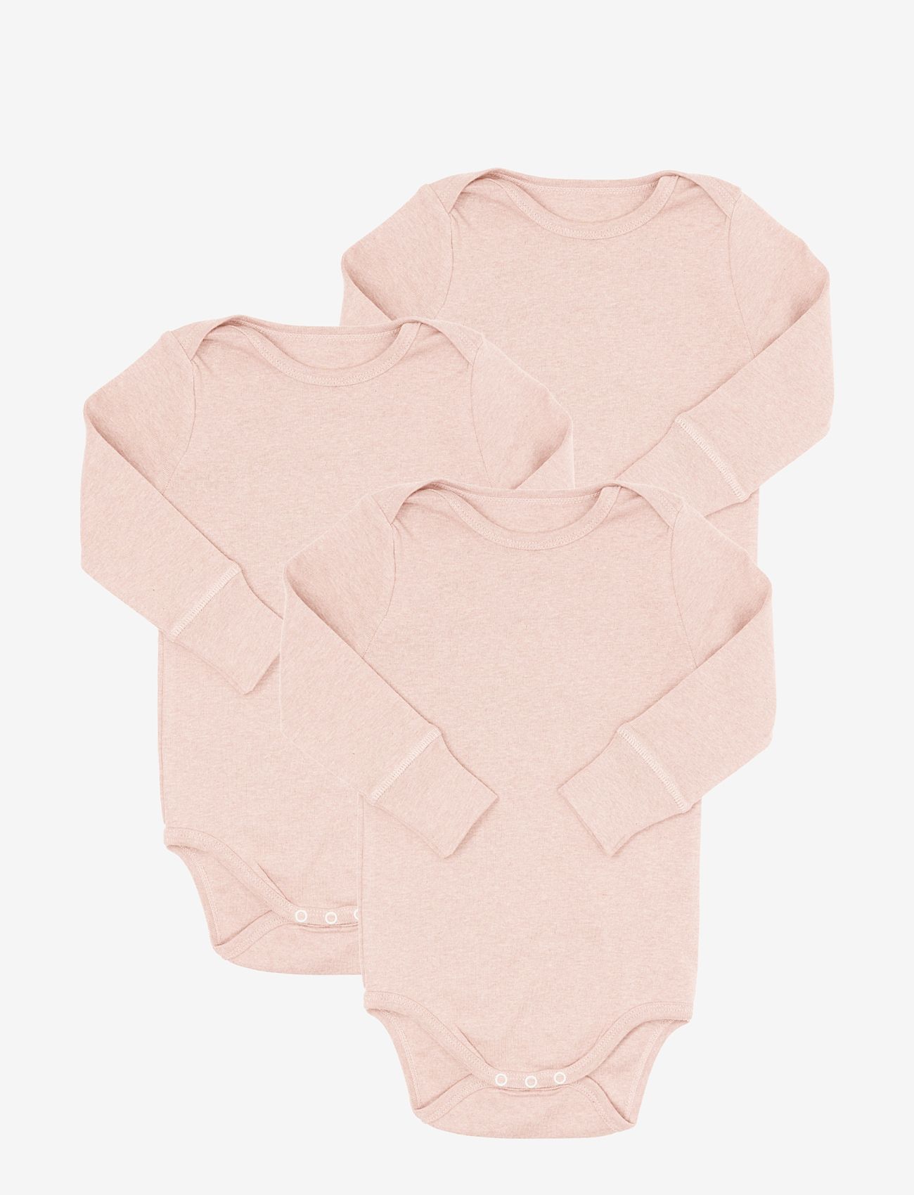 Copenhagen Colors - MELANGE 3 PACK LS BODIES - langærmede bodyer - old rose melange - 0