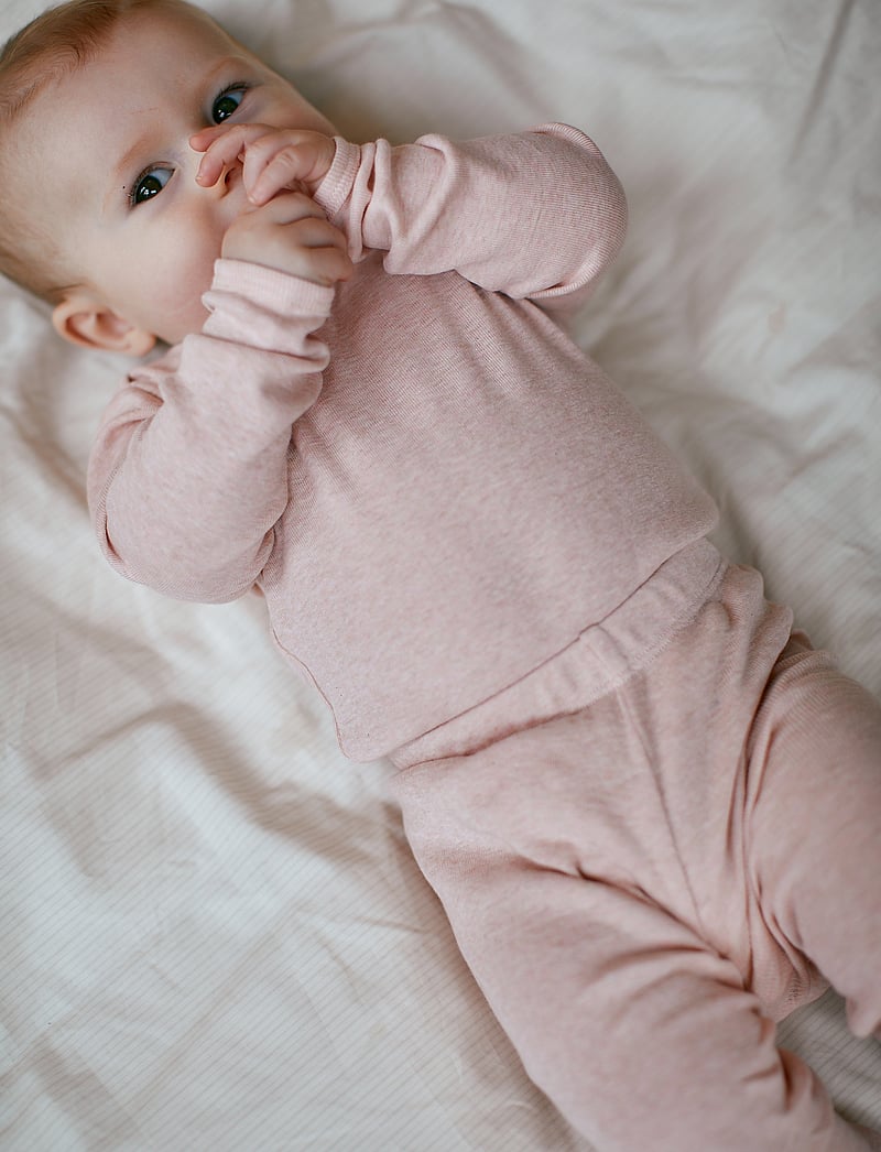 Copenhagen Colors - MELANGE LS BODYSTOCKING - långärmade bodies - old rose melange - 0