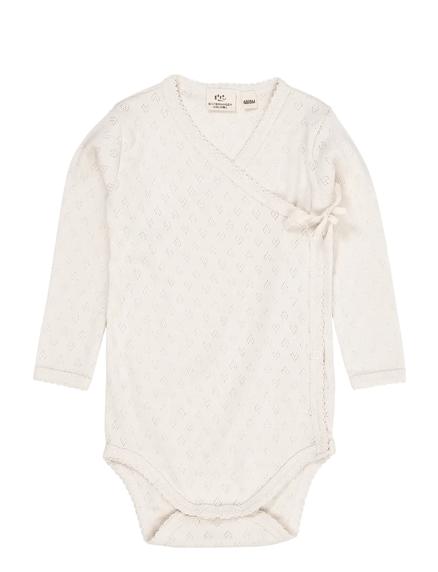 Copenhagen Colors - POINTELLE HEART CROSSOVER BODY LS - shop op leeftijd - cream - 1