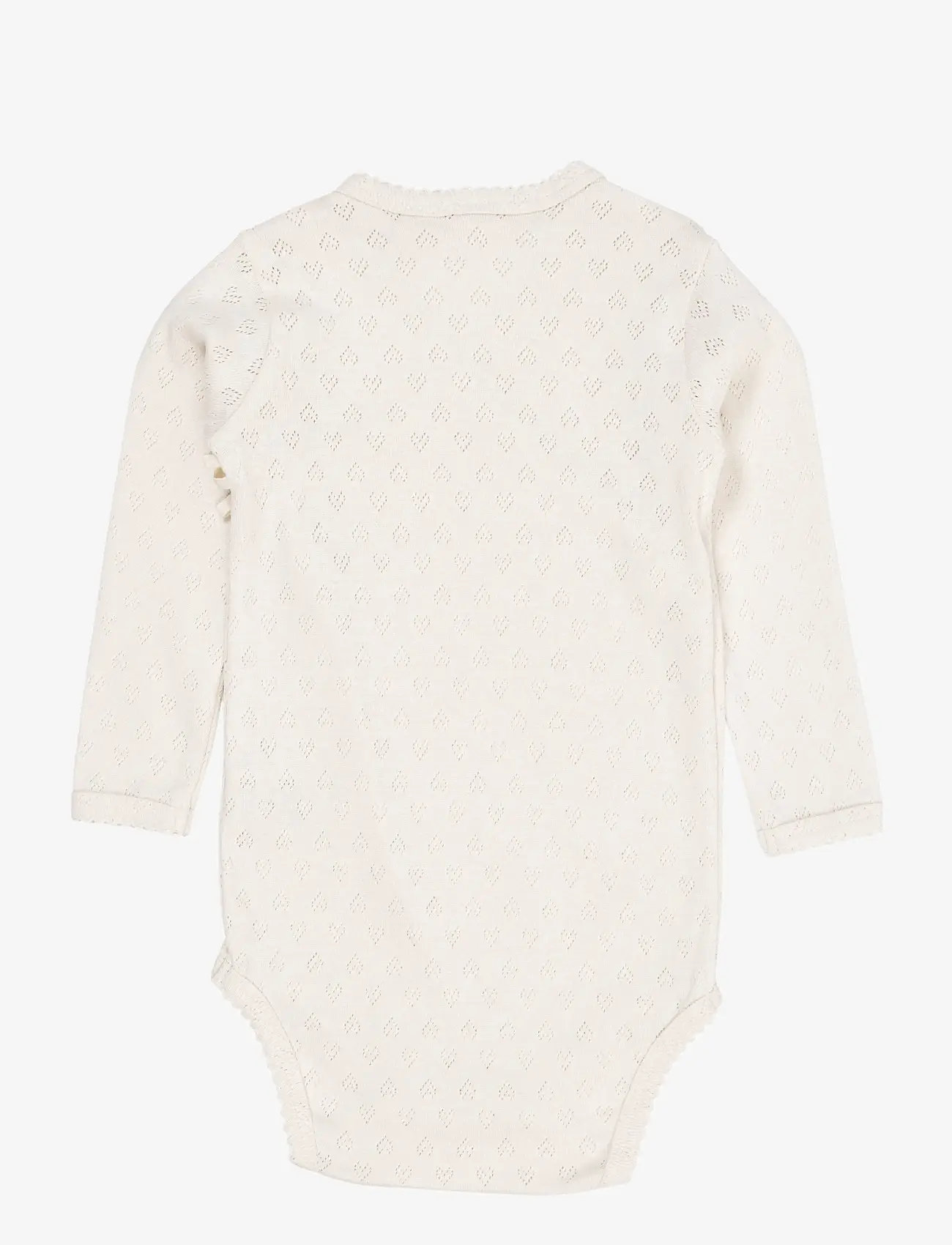 Copenhagen Colors - POINTELLE HEART CROSSOVER BODY LS - hõlmikbodi - cream - 2