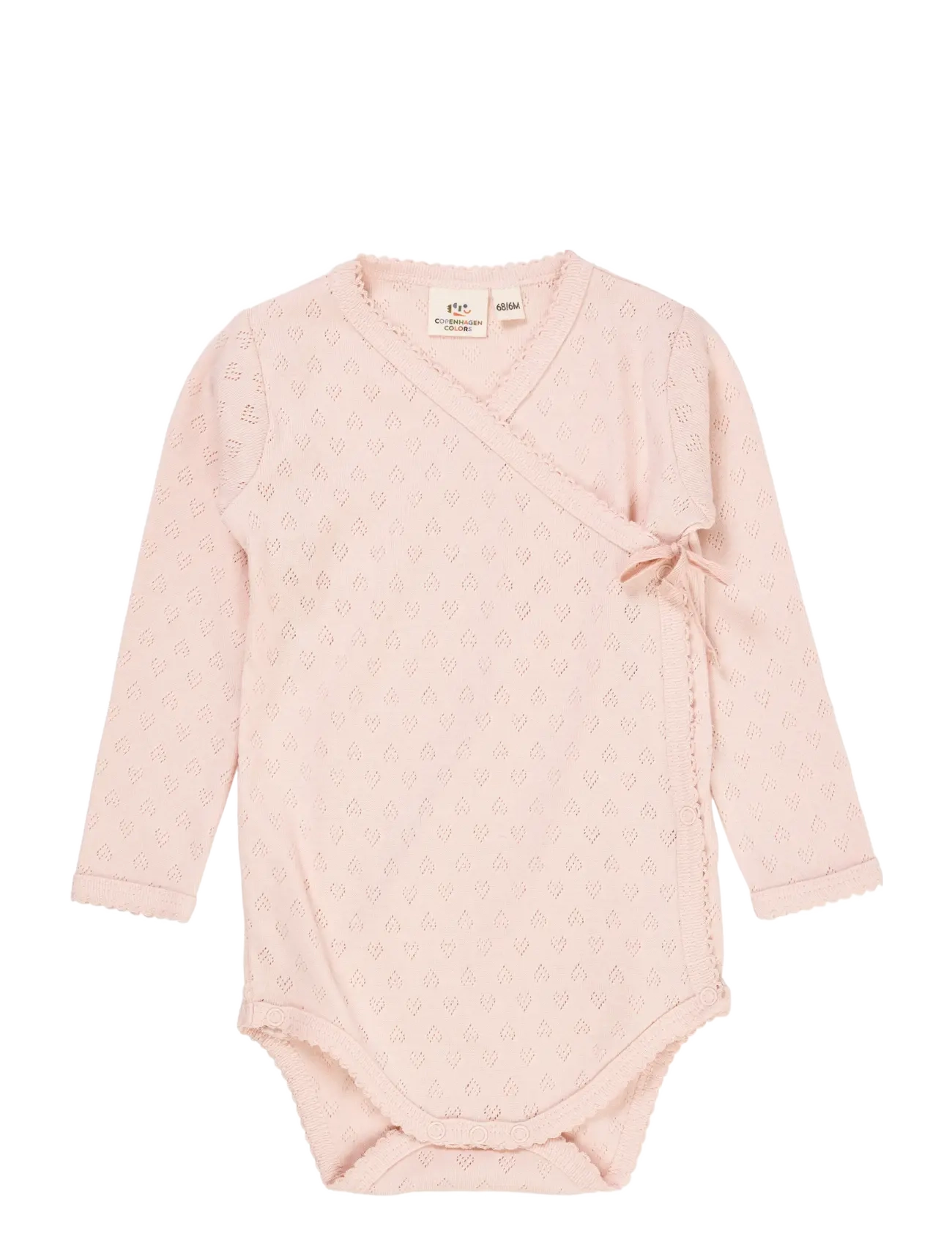 Copenhagen Colors POINTELLE HEART CROSSOVER BODY LS - Bodyer - DUSTY ROSE / pink/rose