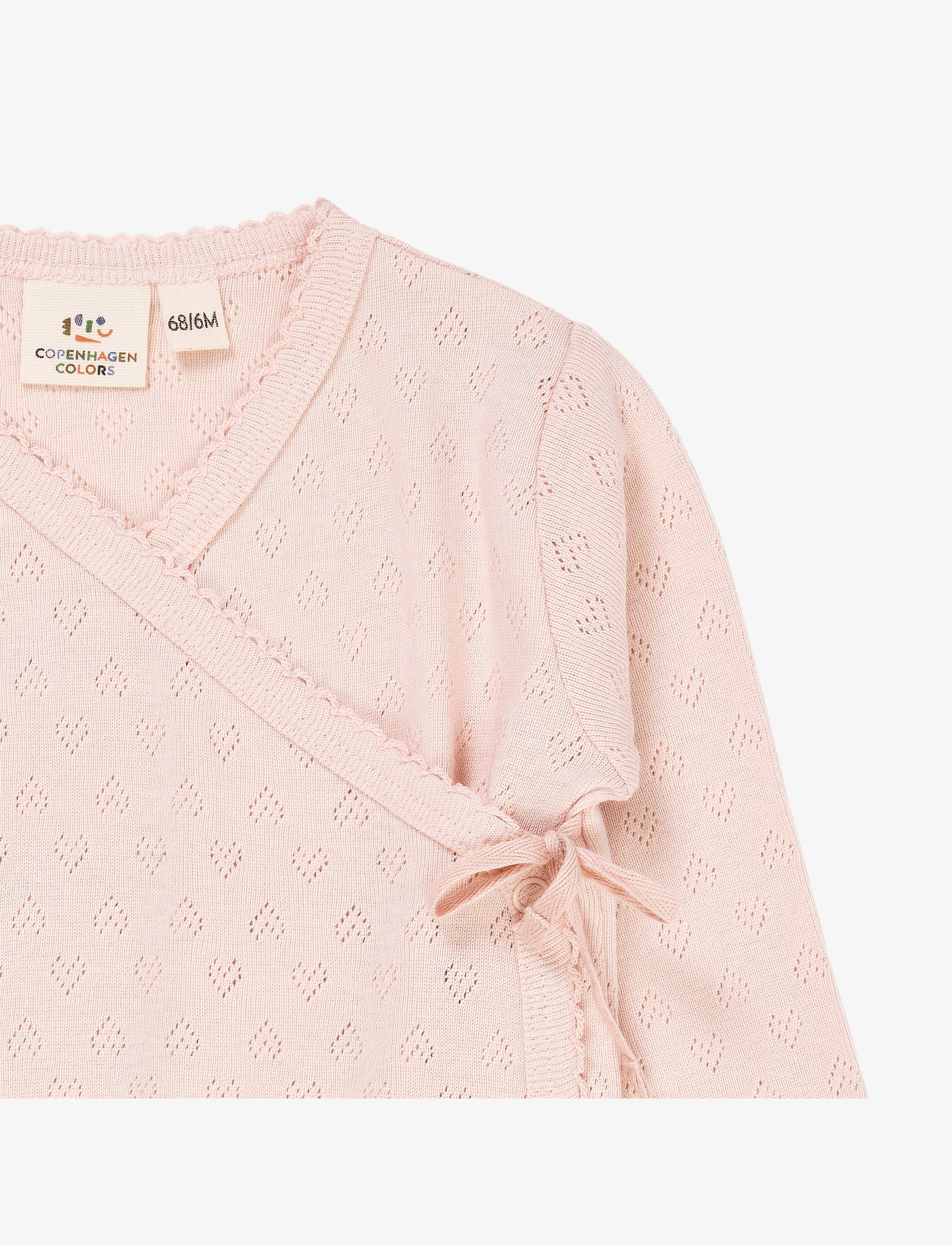 Copenhagen Colors - POINTELLE HEART CROSSOVER BODY LS - shop efter alder - dusty rose - 1