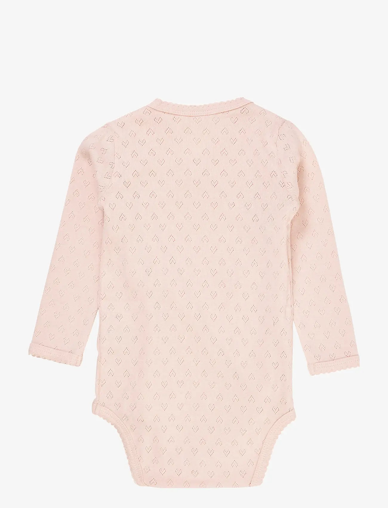 Copenhagen Colors - POINTELLE HEART CROSSOVER BODY LS - omlottbodies - dusty rose - 3