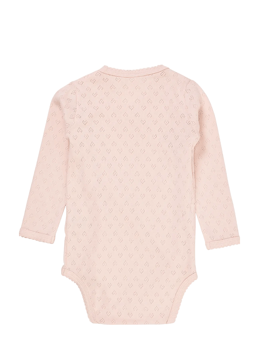 Copenhagen Colors - POINTELLE HEART CROSSOVER BODY LS - einkaufen nach alter von - dusty rose - 3