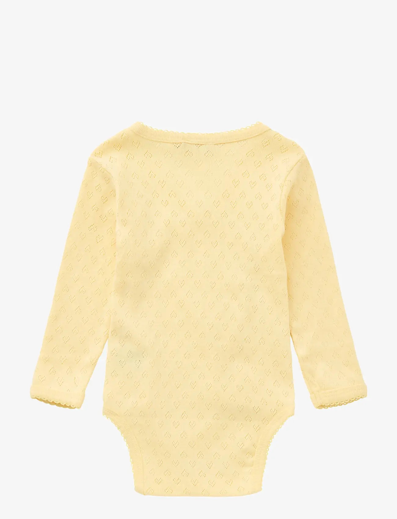 Copenhagen Colors - POINTELLE HEART CROSSOVER BODY LS - shoppa efter ålder - pale yellow - 1
