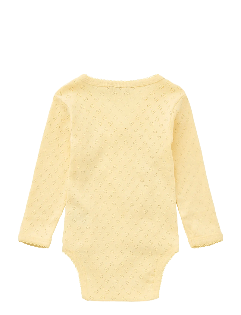 Copenhagen Colors - POINTELLE HEART CROSSOVER BODY LS - einkaufen nach alter von - pale yellow - 1
