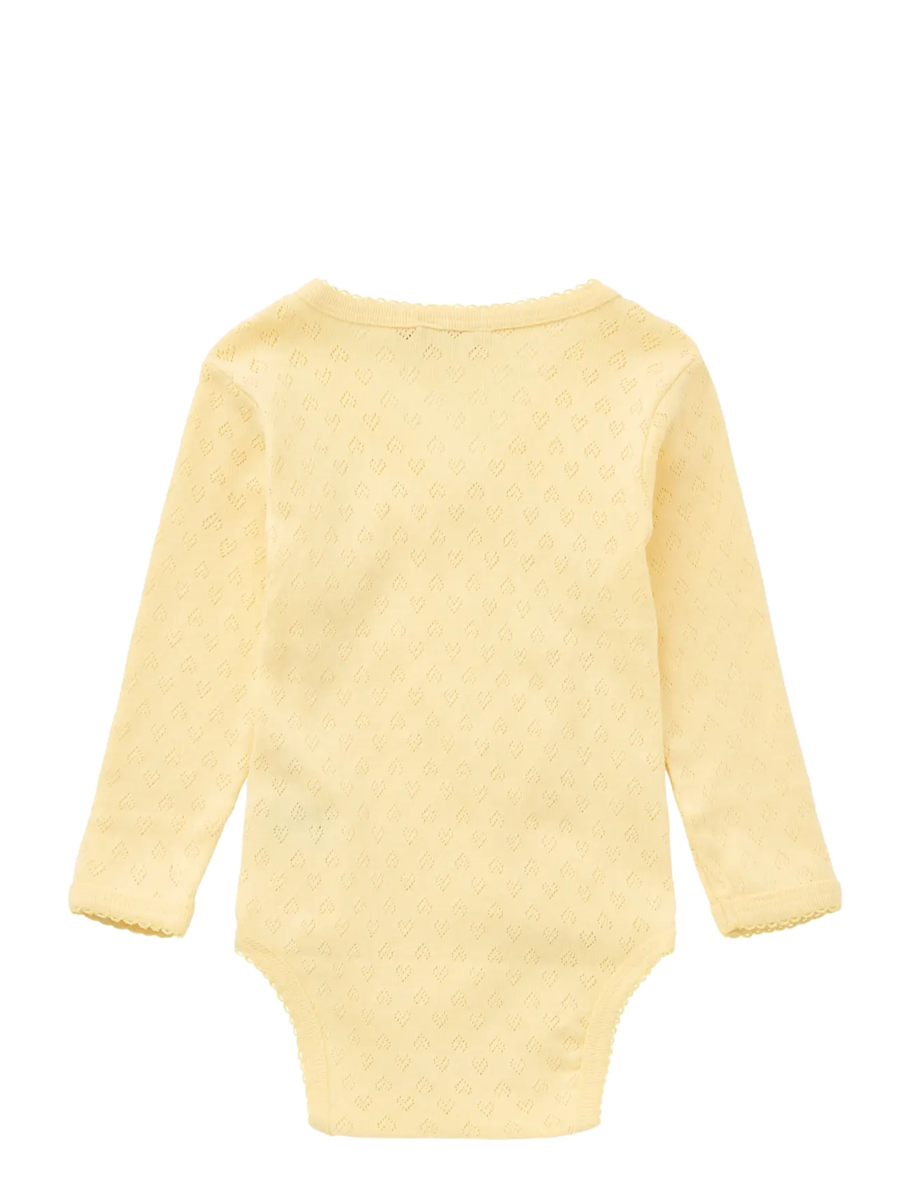 Copenhagen Colors - POINTELLE HEART CROSSOVER BODY LS - iepirkties pēc vecuma - pale yellow - 1