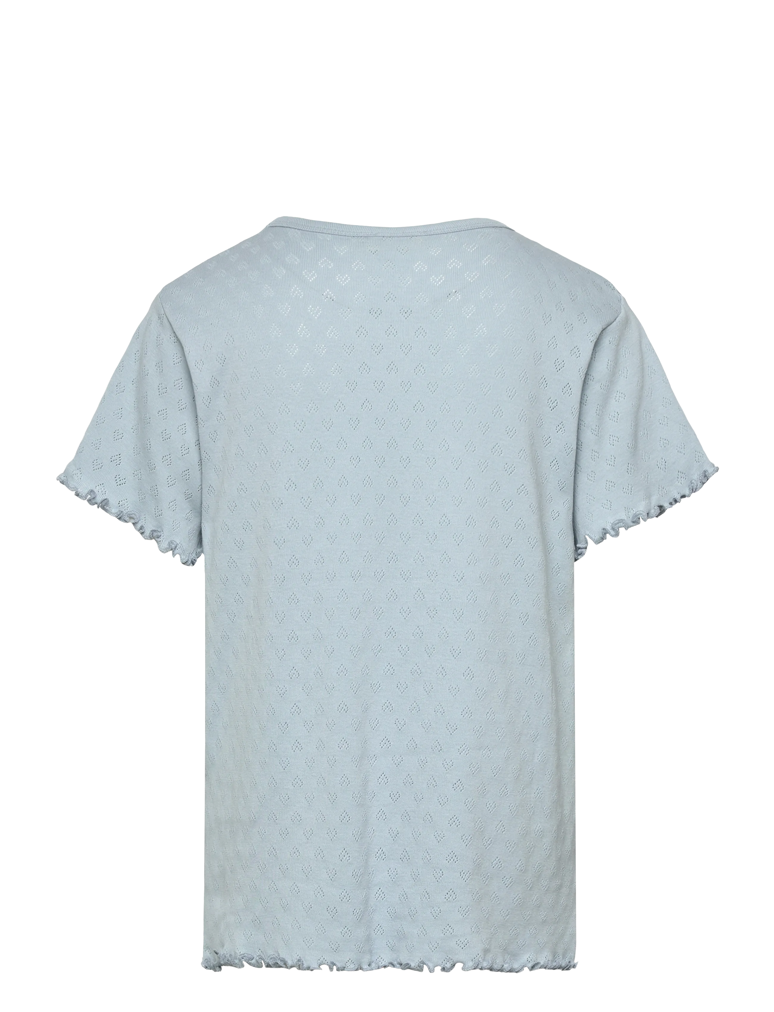 Copenhagen Colors - POINTELLE HEART T-SHIRT - kortærmede t-shirts - dusty blue - 1