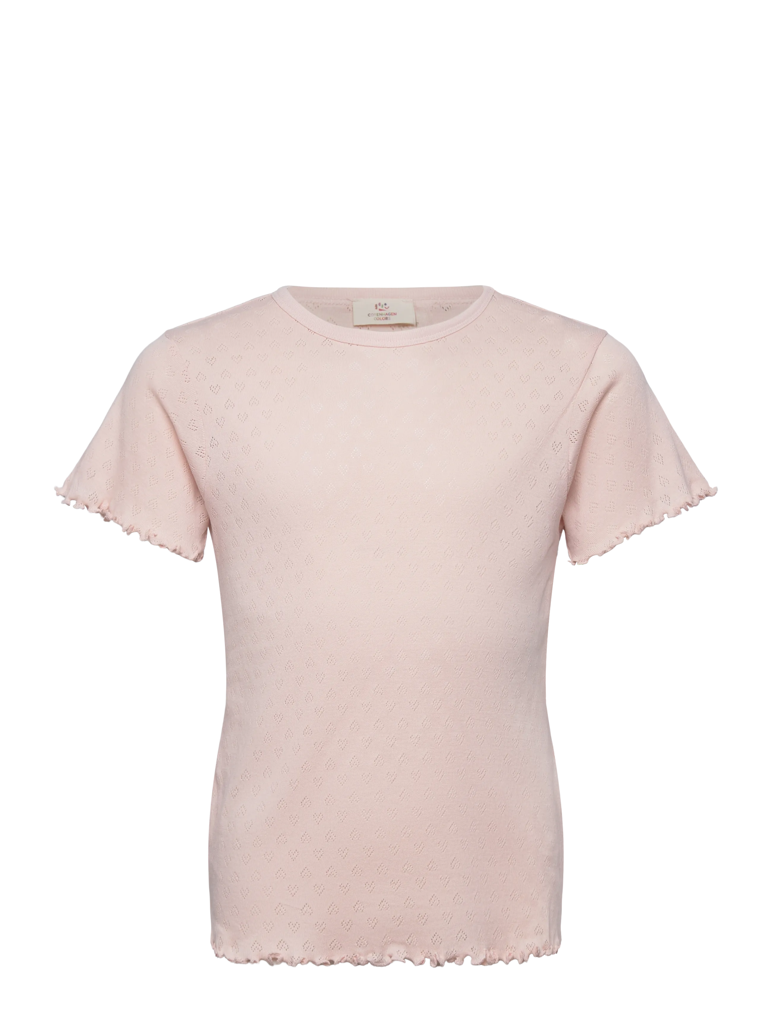 Copenhagen Colors POINTELLE HEART T-SHIRT - Overdele - DUSTY ROSE / pink/rose