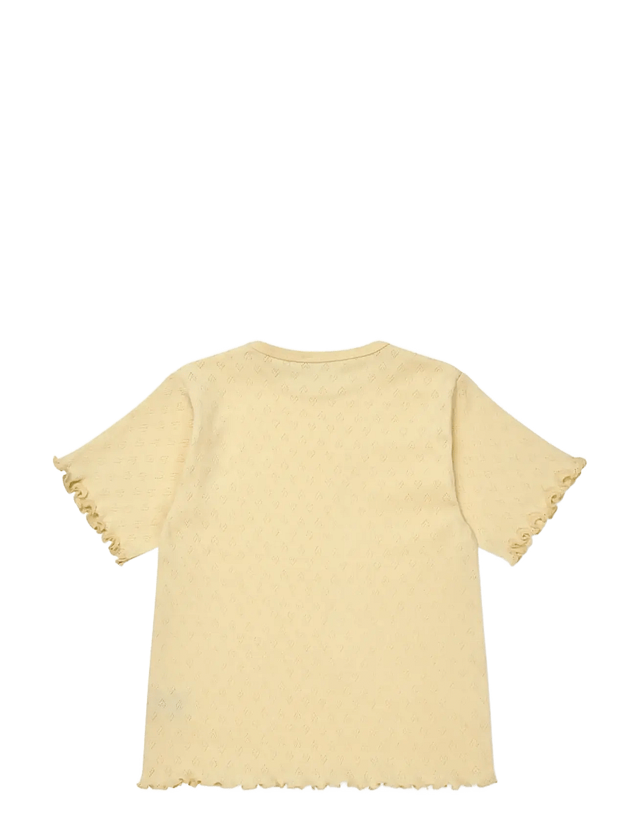 Copenhagen Colors - POINTELLE HEART T-SHIRT - kurzärmelige - pale yellow - 1