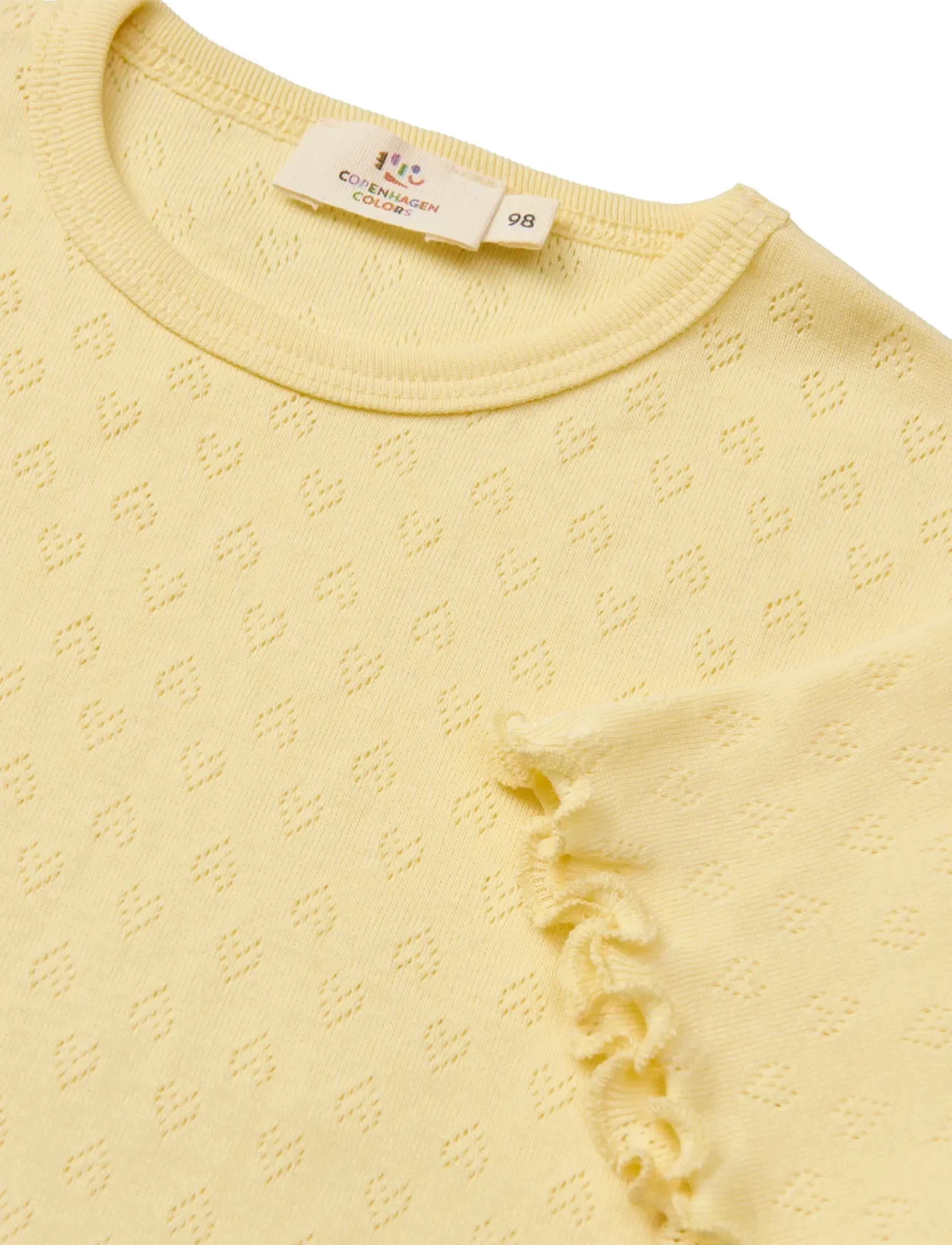 Copenhagen Colors - POINTELLE HEART T-SHIRT - kurzärmelige - pale yellow - 2