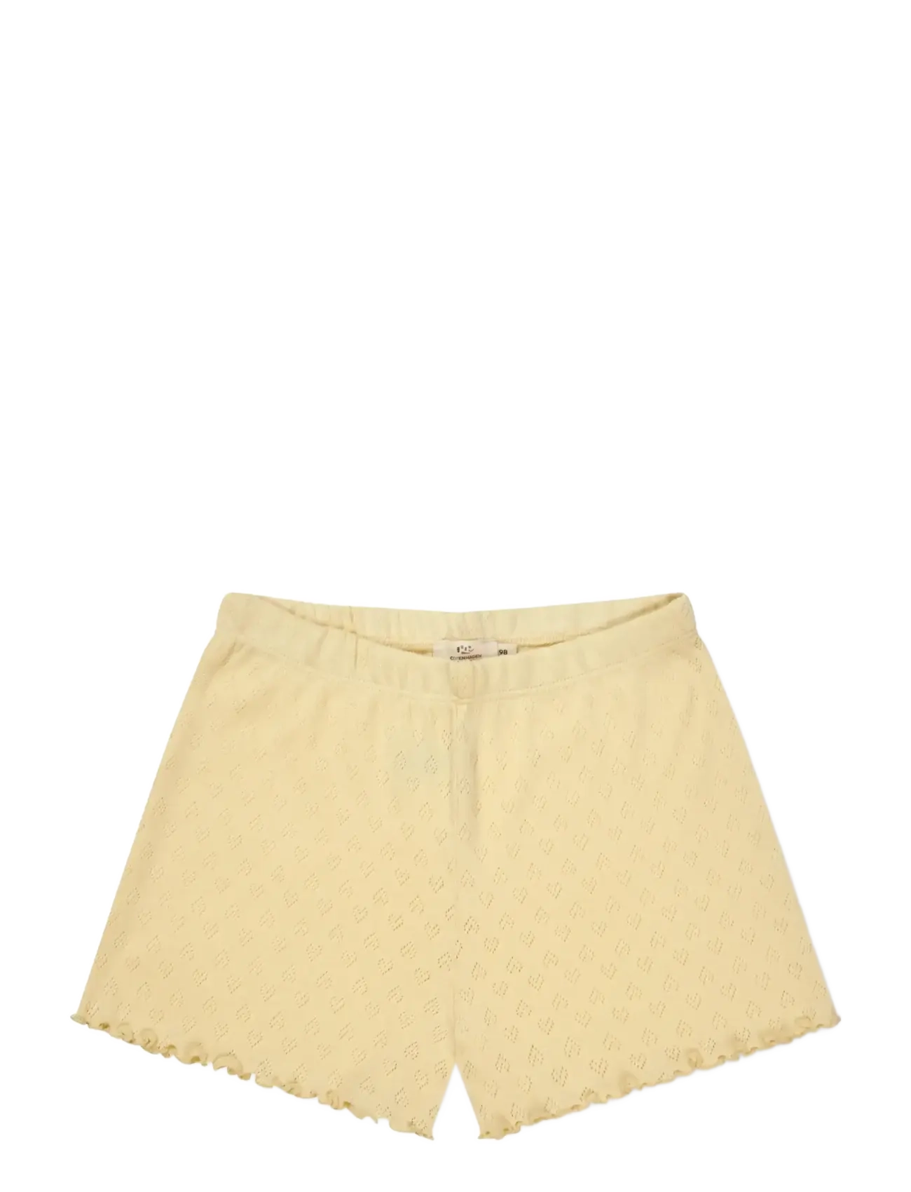 Copenhagen Colors Pointelle Heart Shorts, 116, Unterteile, Gelb - Kinder