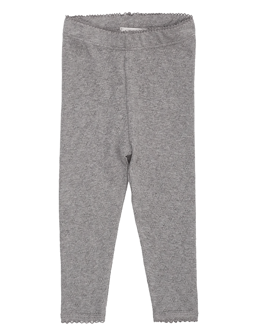 Copenhagen Colors - POINTELLE HEART LEGGINGS - leggings - grey mel. - 0