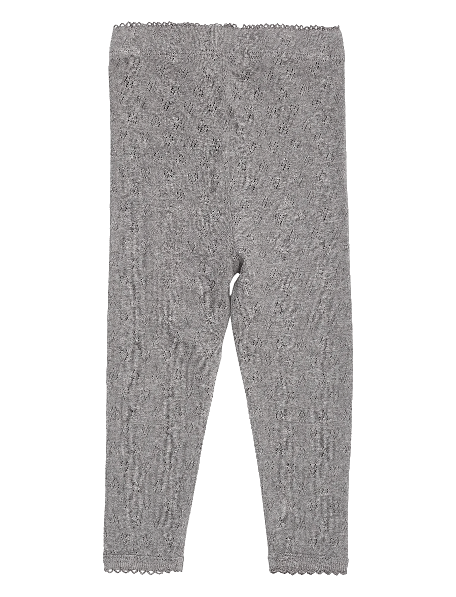 Copenhagen Colors - POINTELLE HEART LEGGINGS - leggings - grey mel. - 1