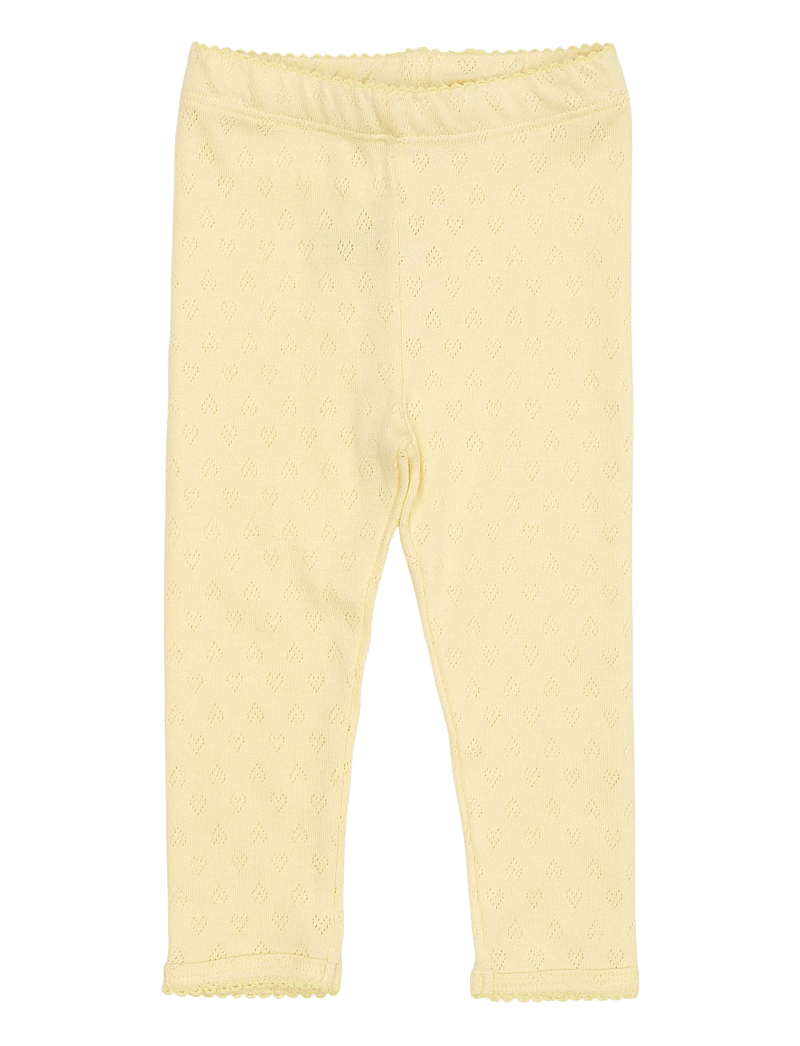 Copenhagen Colors - POINTELLE HEART LEGGINGS - leggingsit - pale yellow - 0
