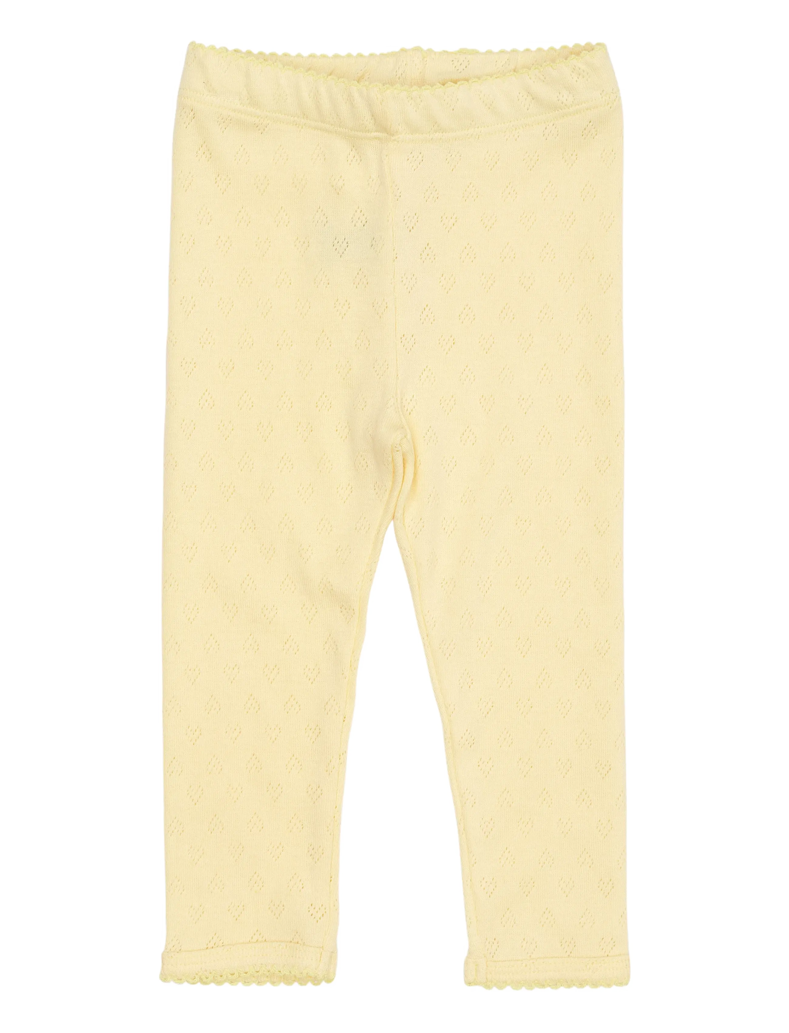 Copenhagen Colors POINTELLE HEART LEGGINGS - Leggings - PALE YELLOW / yellow