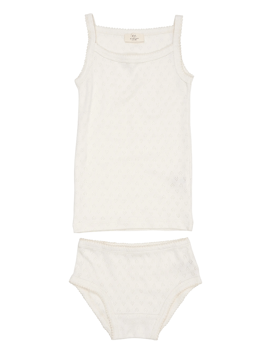 Copenhagen Colors - POINTELLE HEART UNDERWEAR SET - pesukomplektid - cream - 1