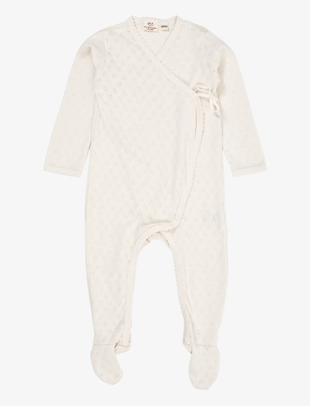 Copenhagen Colors - POINTELLE CROSS-OVER FULL BODY - langärmelig - cream - 0