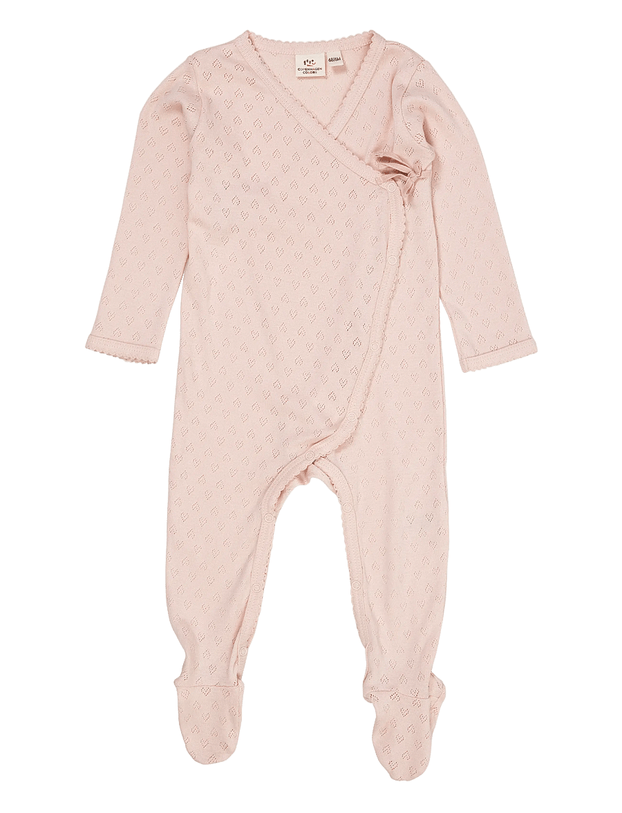Copenhagen Colors - POINTELLE CROSS-OVER FULL BODY - ar garām piedurknēm - dusty rose - 0