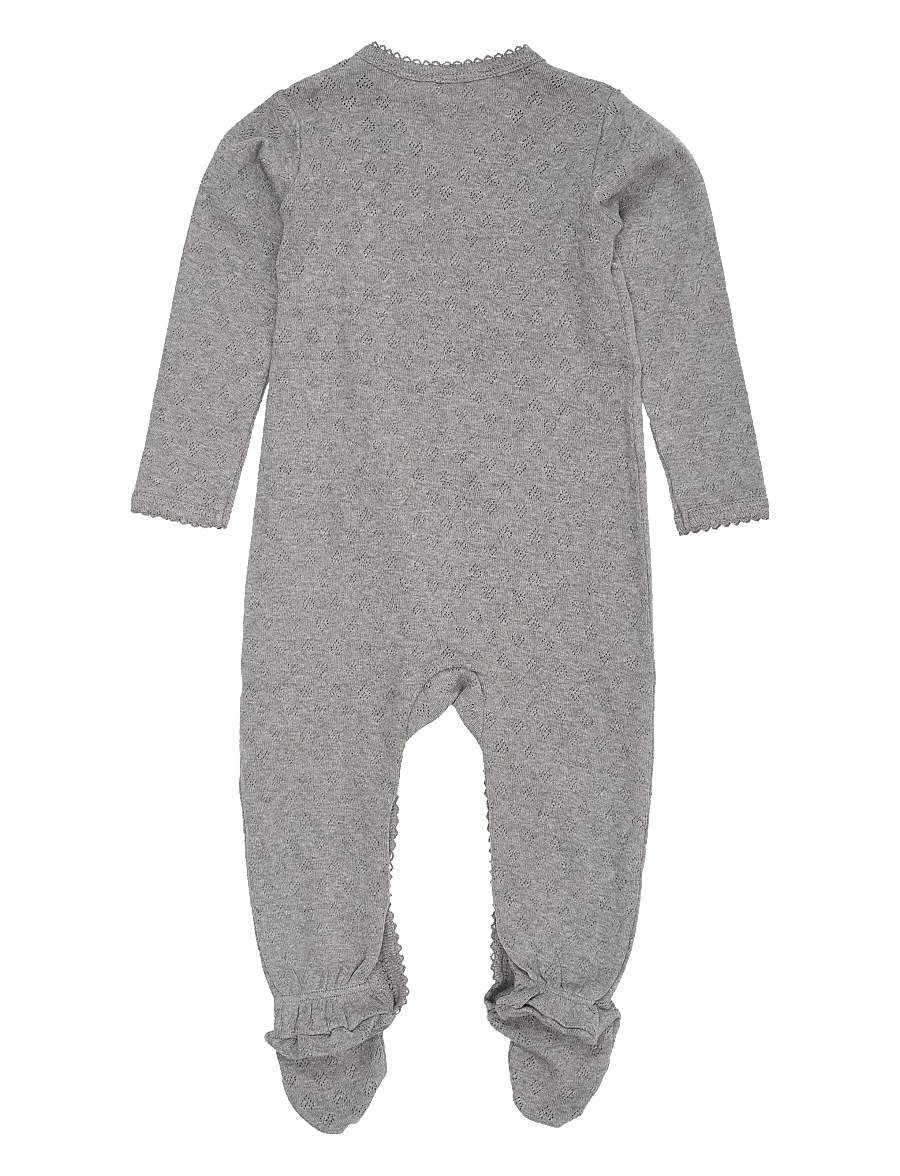 Copenhagen Colors - POINTELLE CROSS-OVER FULL BODY - langærmede heldragter - grey mel. - 1