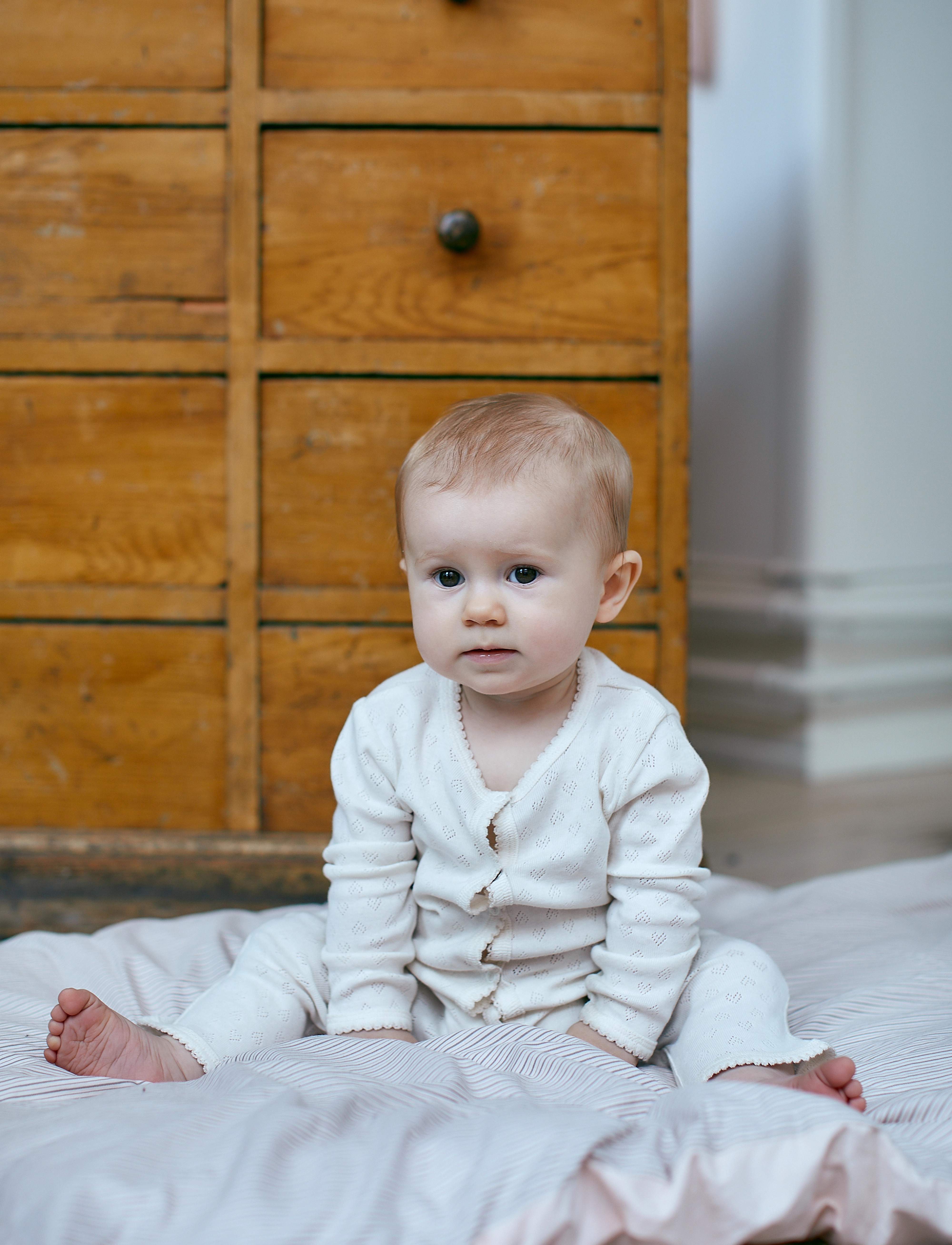 Copenhagen Colors Pointelle Heart Full Body, 86, Bodys, Creme - Long-sleeved Kinder