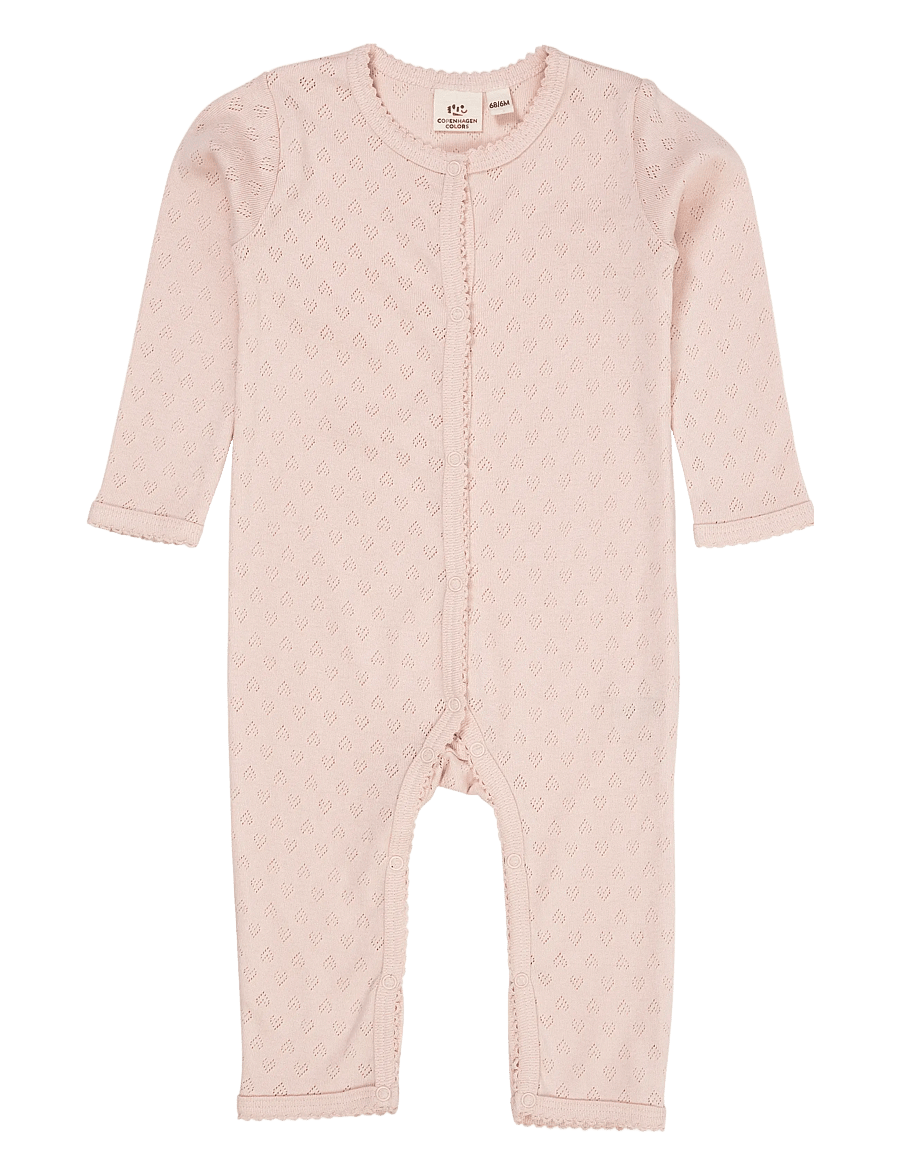 Copenhagen Colors - POINTELLE HEART FULL BODY - met lange mouwen - dusty rose - 0