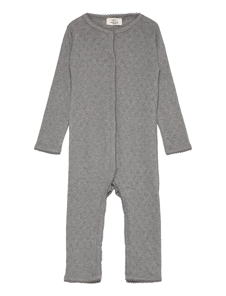Copenhagen Colors - POINTELLE HEART FULL BODY - langærmede heldragter - grey mel. - 0