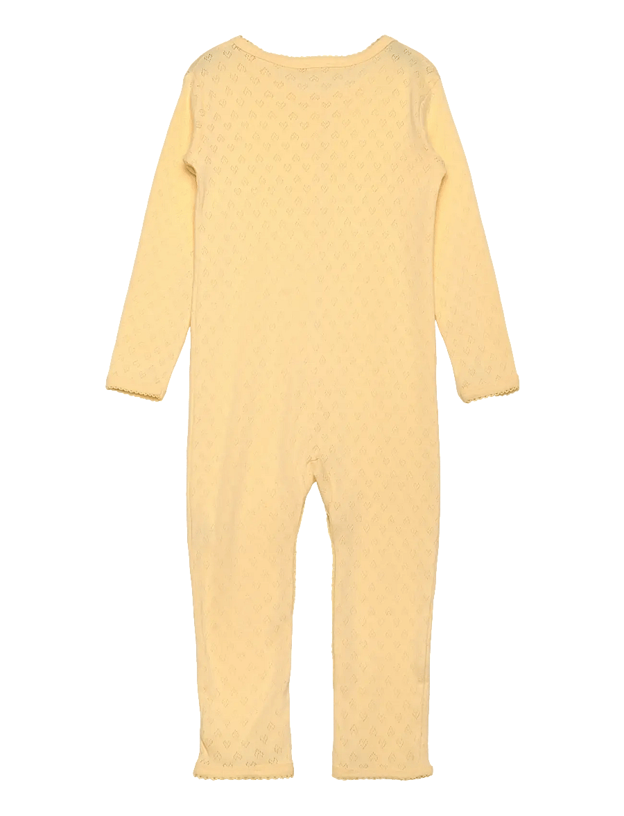 Copenhagen Colors - POINTELLE HEART FULL BODY - langermede heldresser - pale yellow - 1