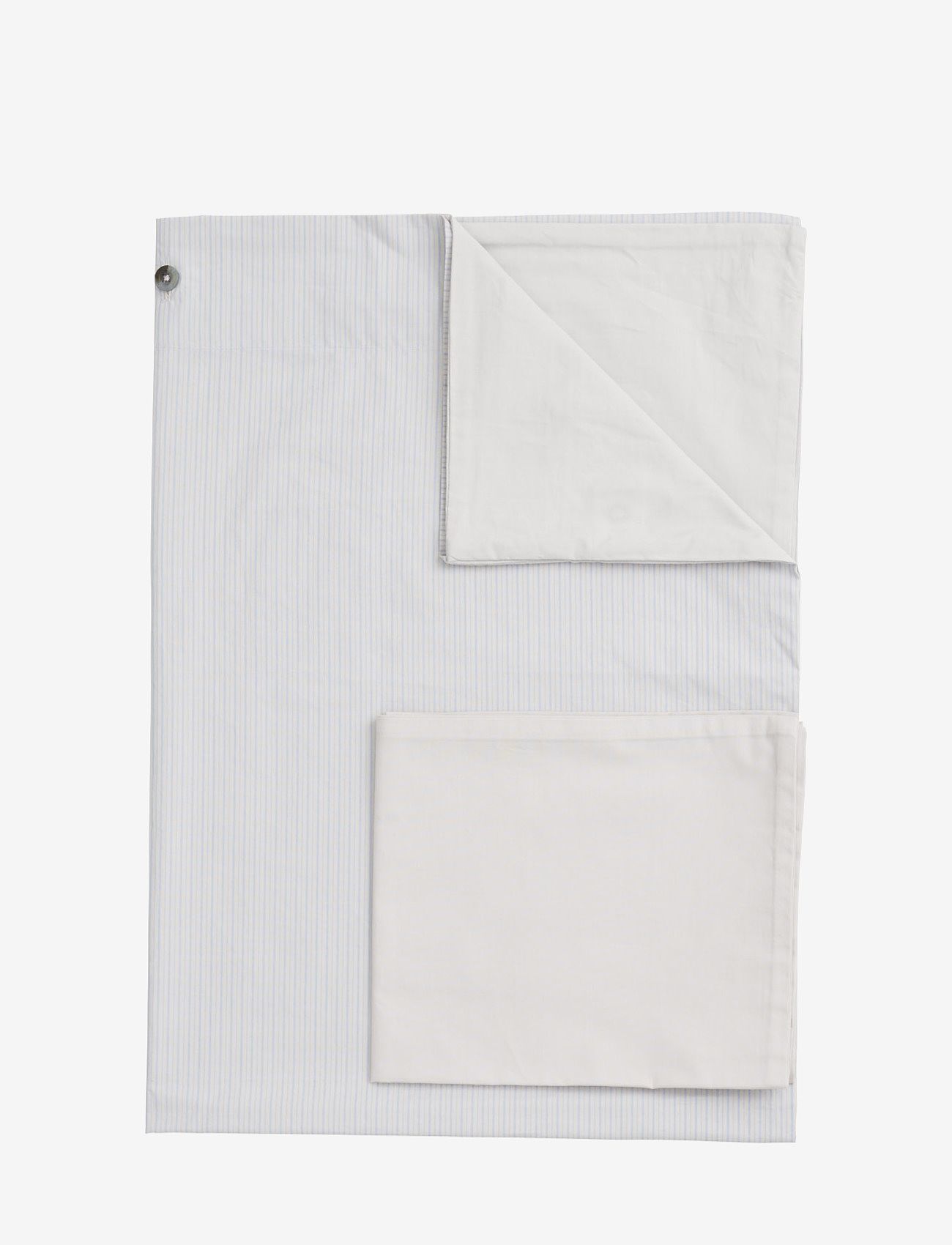 Copenhagen Colors - FUTURE BABY BED LINEN W. STRIPES - påslakanset - lt. grey/ lt. blue core - 1