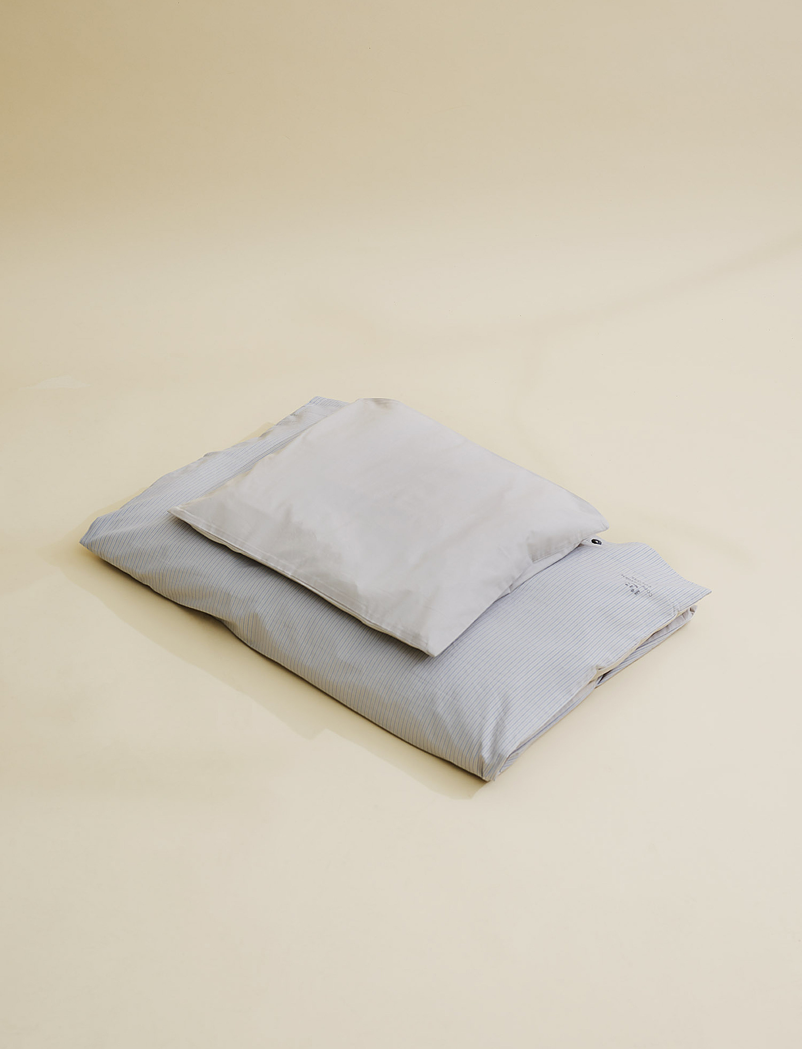 Copenhagen Colors Future Baby Bed Linen W. Stripes, 110X125 cm;35X55 cm, Sleep Time, Grau - Sets, Kinder