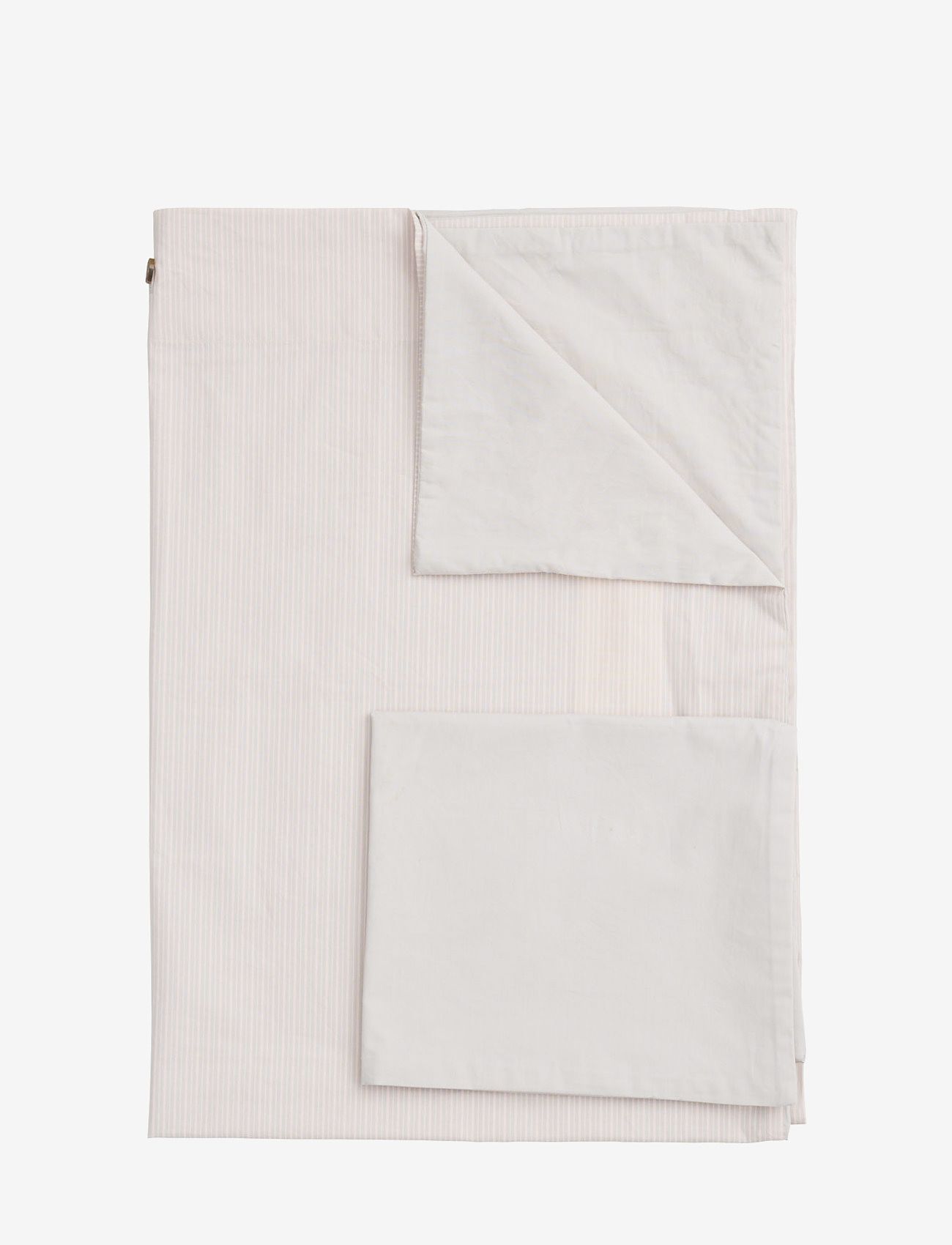 FUTURE BABY BED LINEN W. STRIPES - SOFT PINK/LT. GREY CORE