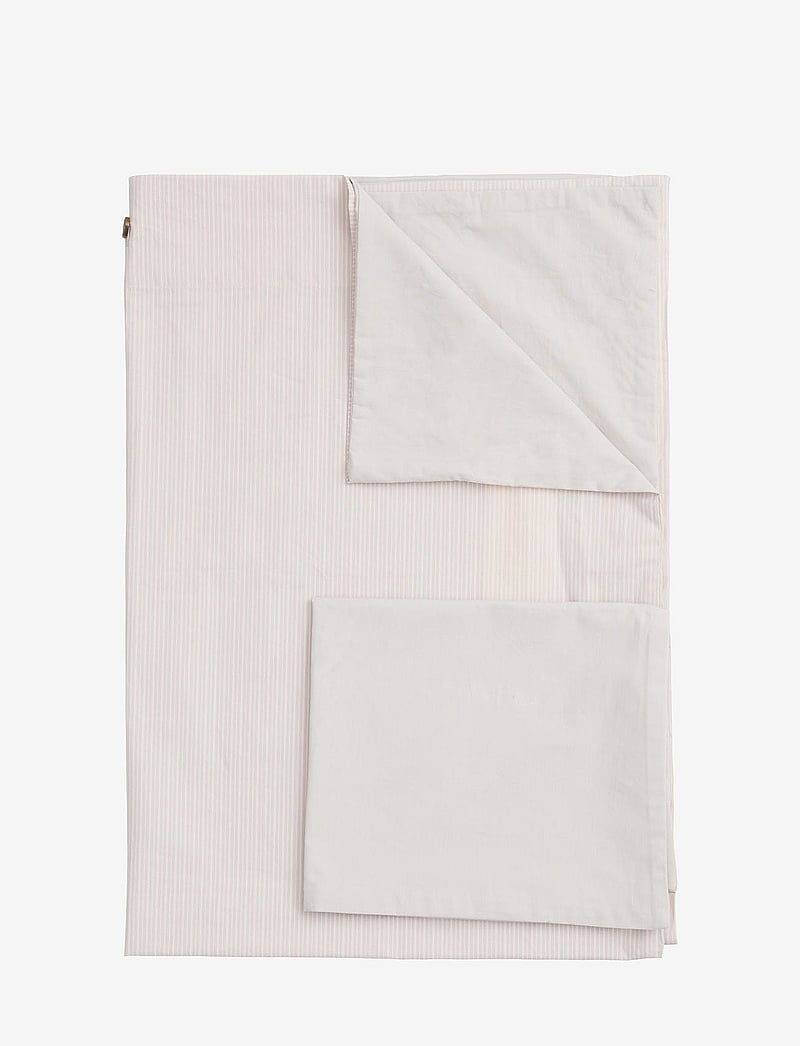 Copenhagen Colors - FUTURE BABY BED LINEN W. STRIPES - sengesæt - soft pink/lt. grey core - 1