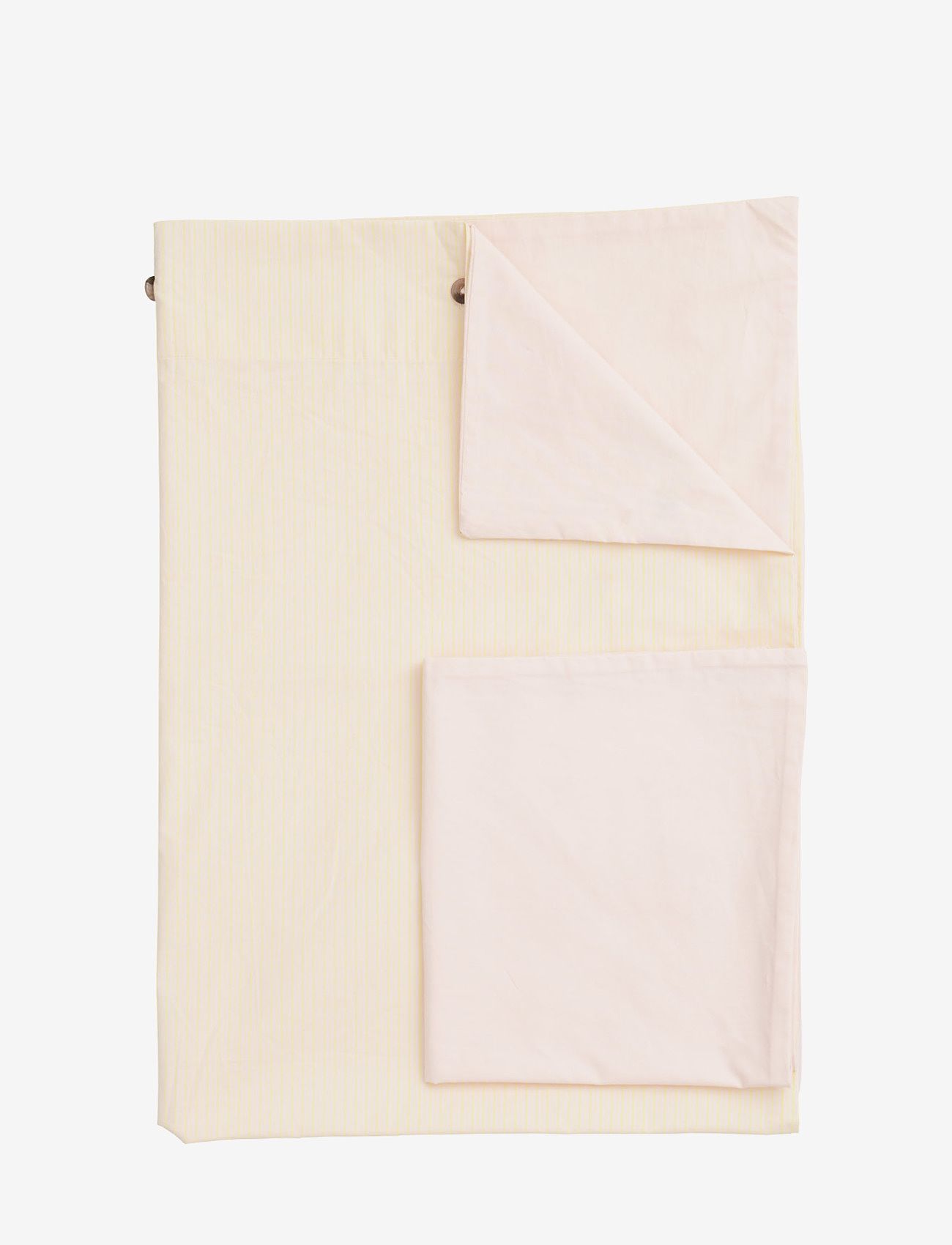 Copenhagen Colors FUTURE BABY BED LINEN W. STRIPES - Copenhagen Colors - SOFT PINK/LT. YELLOW CORE / beige