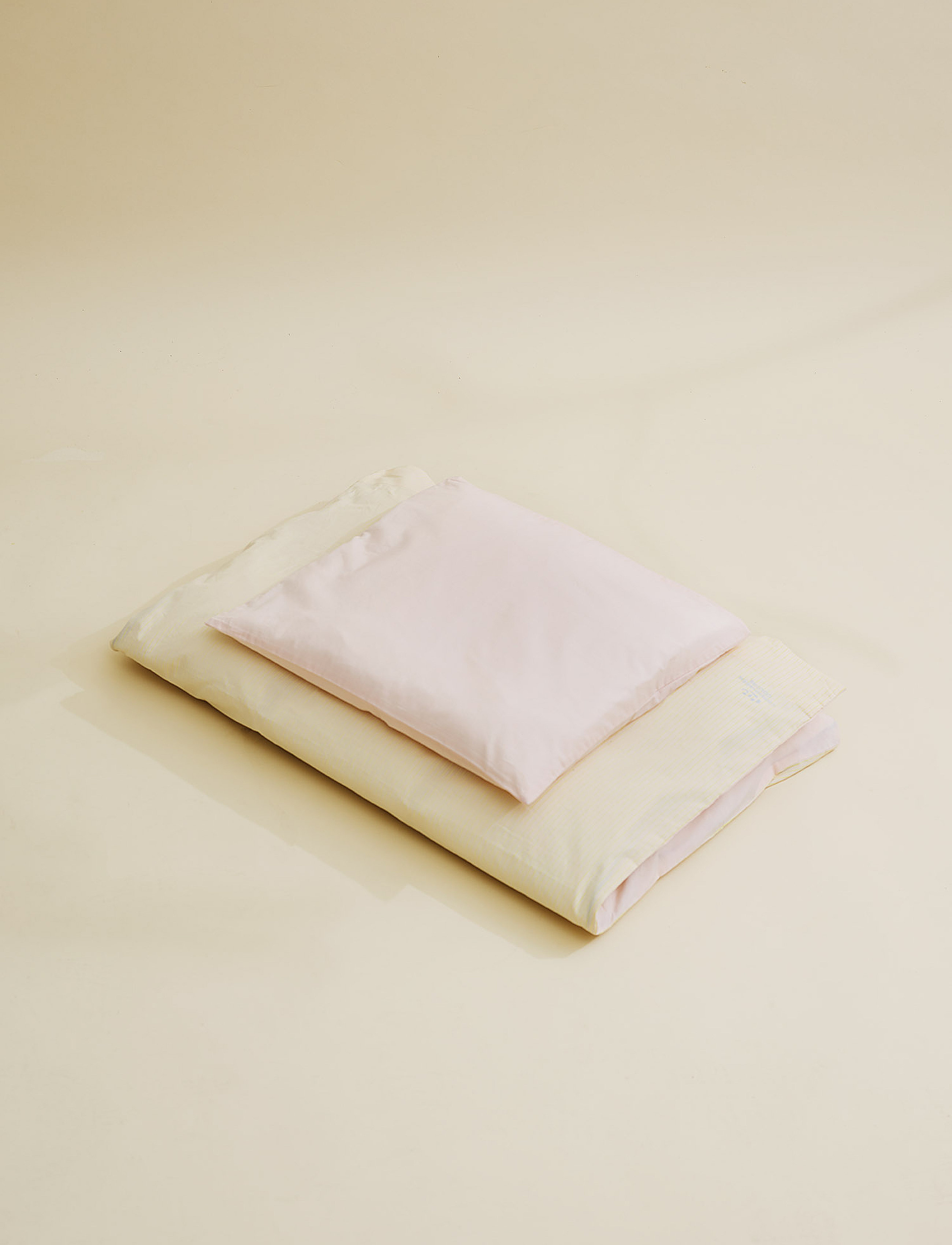 Copenhagen Colors Future Baby Bed Linen W. Stripes, 110X125 cm;35X55 cm, Sleep Time, Beige - Sets, Kinder