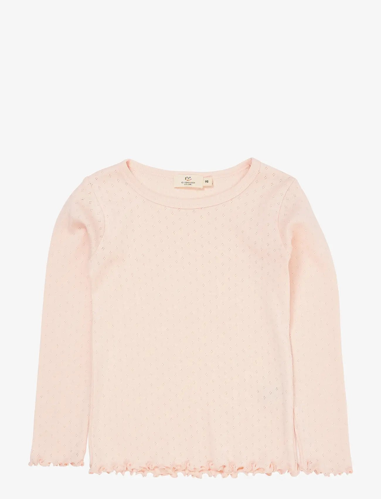 Copenhagen Colors - SUMMER POINTELLE LS TEE - långärmade t-shirts - dusty rose - 0