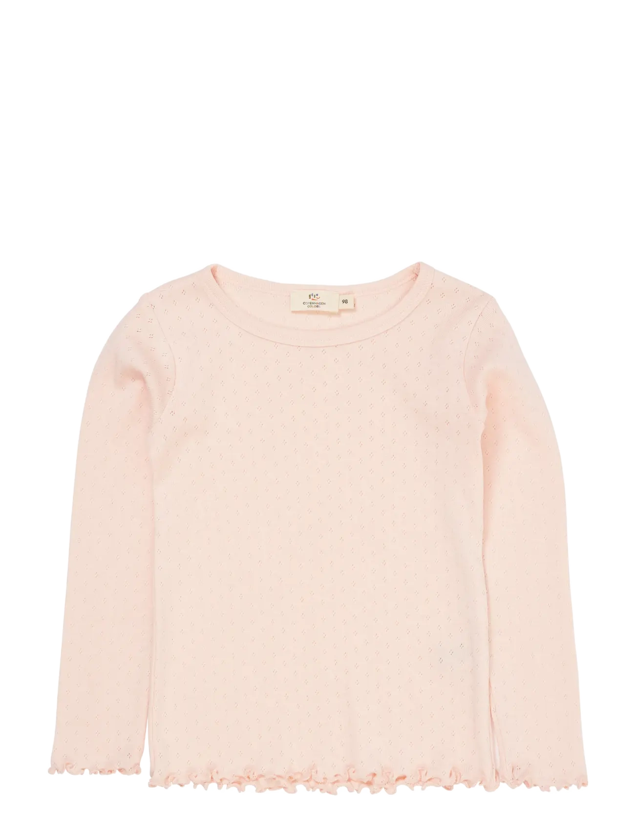 Copenhagen Colors SUMMER POINTELLE LS TEE - Overdele - DUSTY ROSE / pink/rose