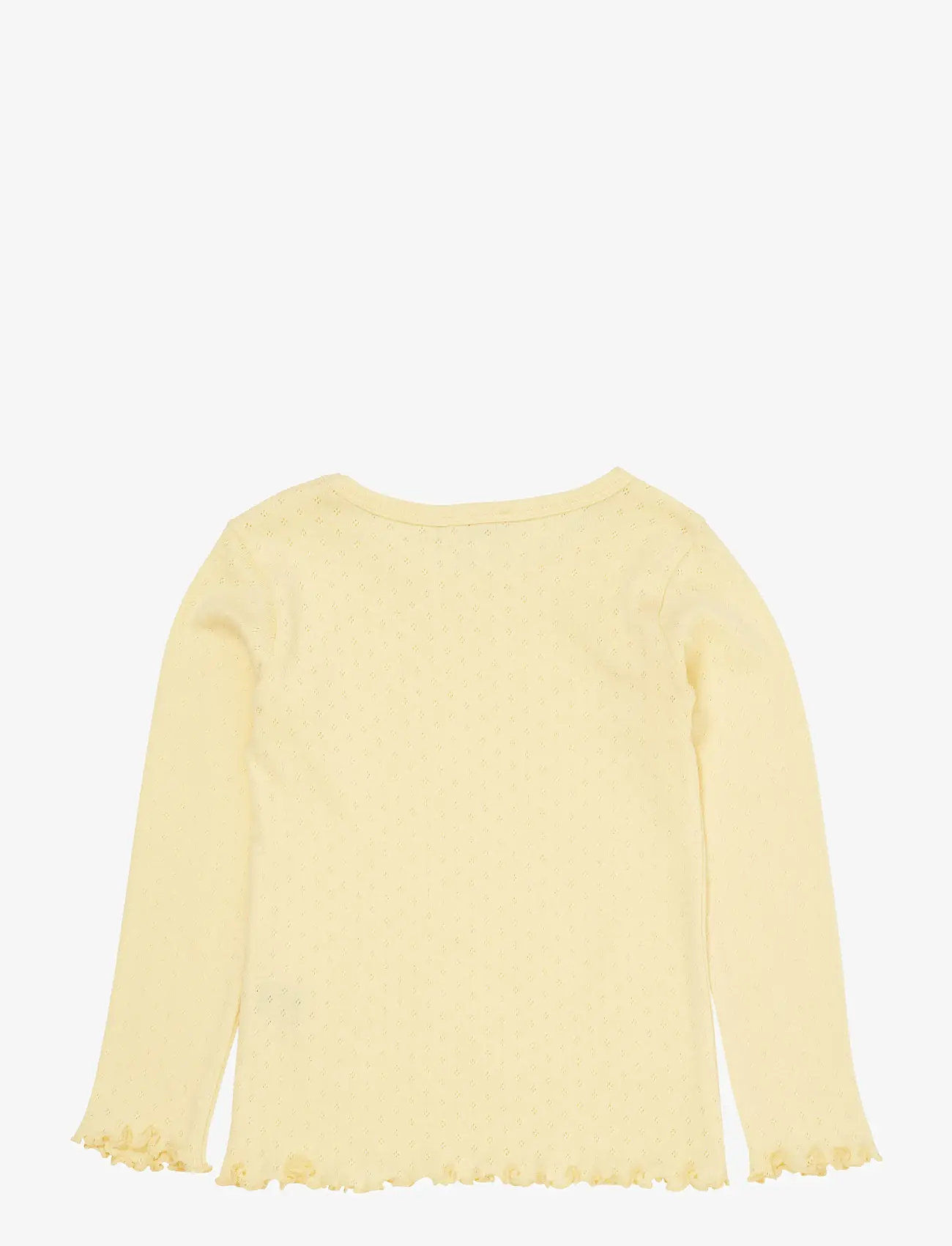 Copenhagen Colors - SUMMER POINTELLE LS TEE - långärmade t-shirts - lt. yellow - 1